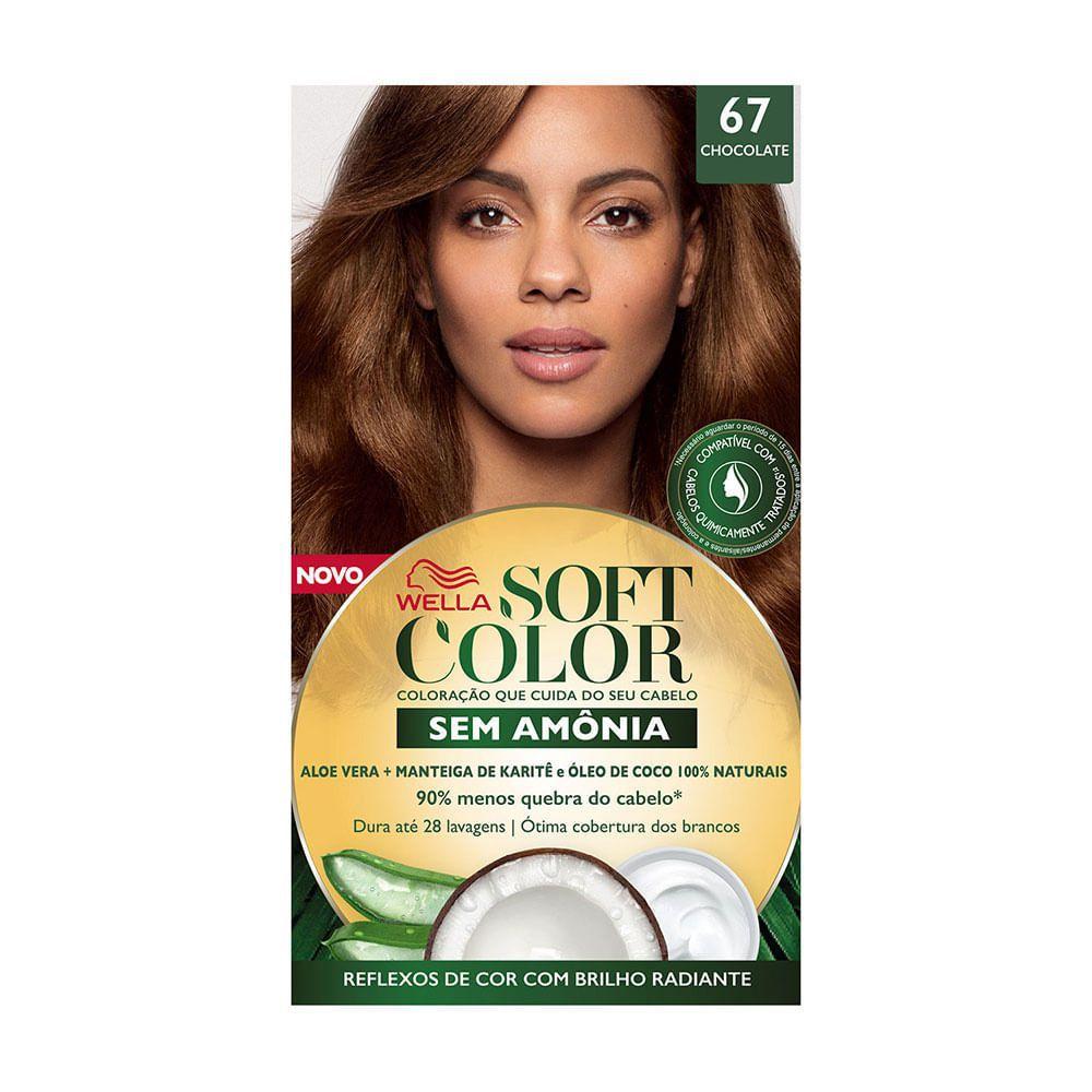 Tintura Soft Color Sem Amônia Chocolate 67 Kit - Softcolor - Tinta de ...