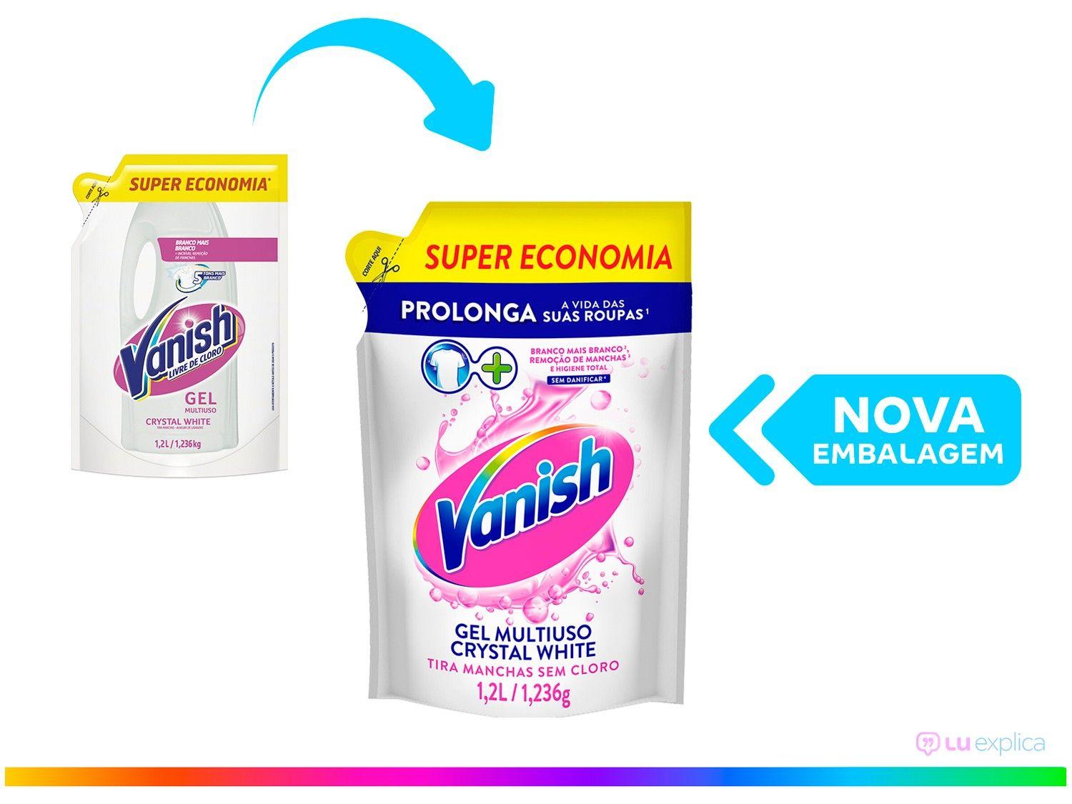 Tira Manchas Vanish Crystal White Sachê Líquido