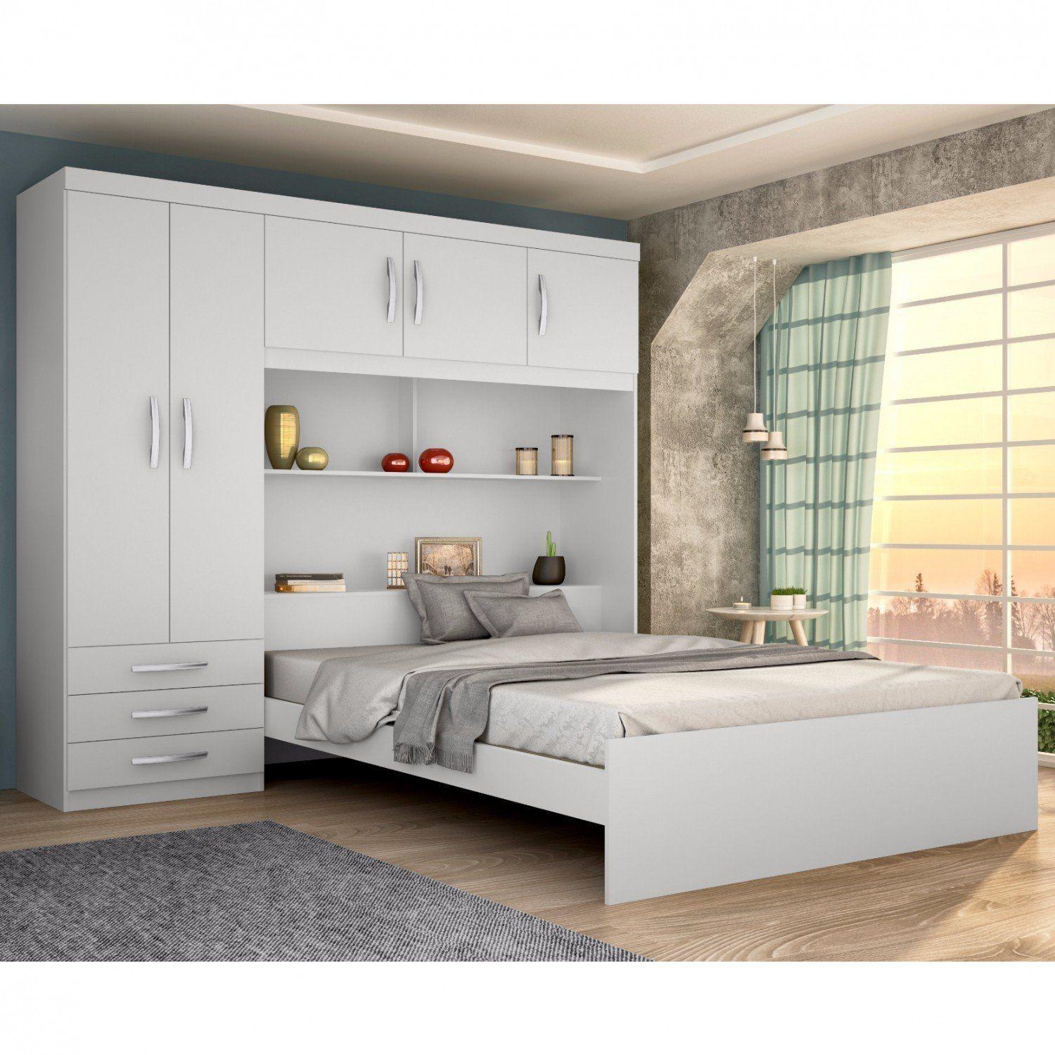 Guarda Roupa Casal 5 Portas com Cama de Casal PH1206 Herval Touch ...