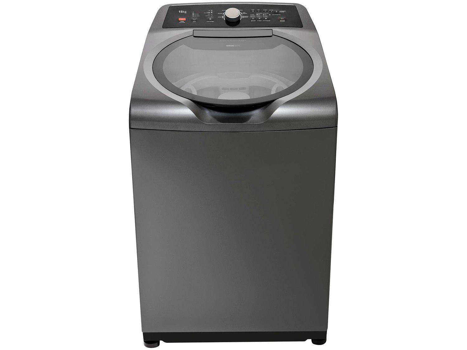 Lavadora de Roupas Brastemp BWD15 A9 15Kg - Double Wash Cesto Inox com Ciclo Edredom