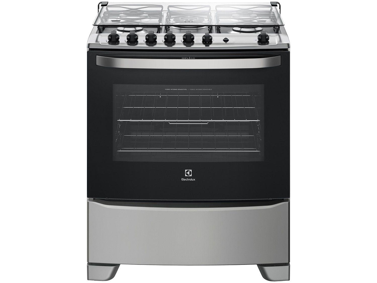 Fogão 5 Bocas Electrolux Prata - Acendimento Automático 76USQ