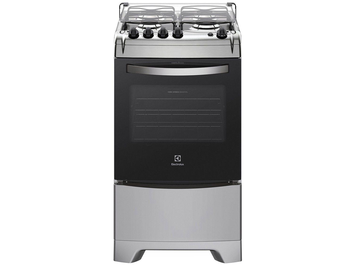 Fogão 4 Bocas Electrolux Prata - Acendimento Automático 52LXU