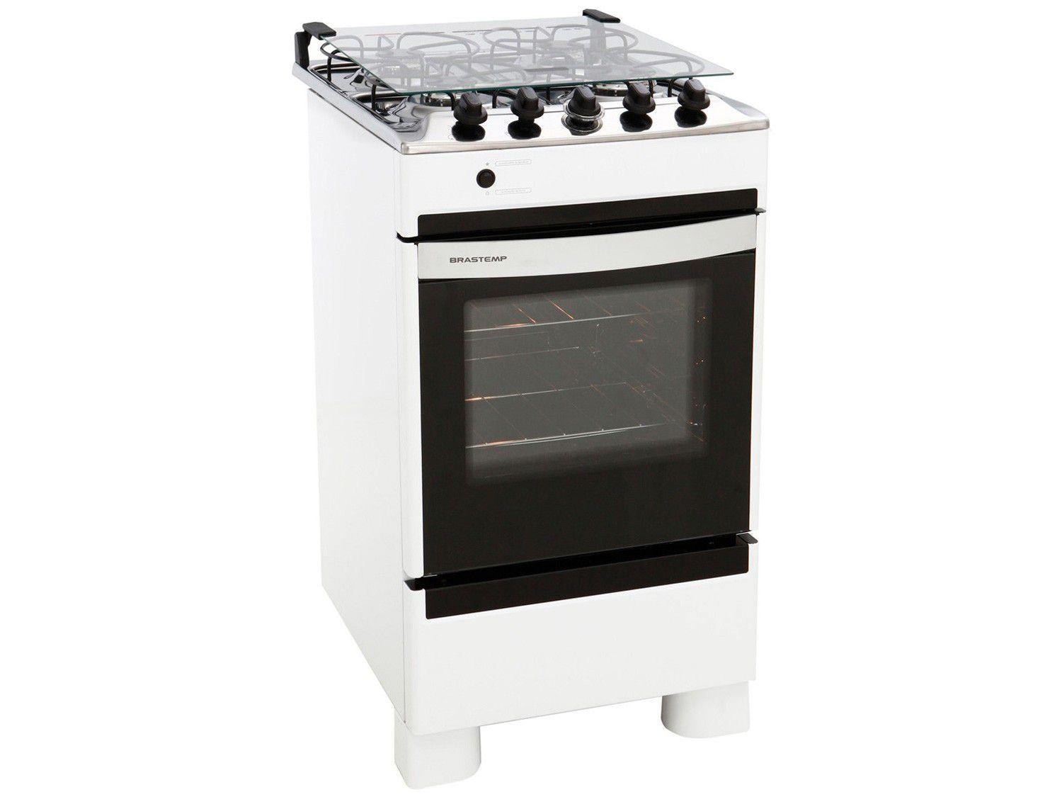 Fogão 4 Bocas Brastemp Branco - Acendimento Automático BFO4 NAB