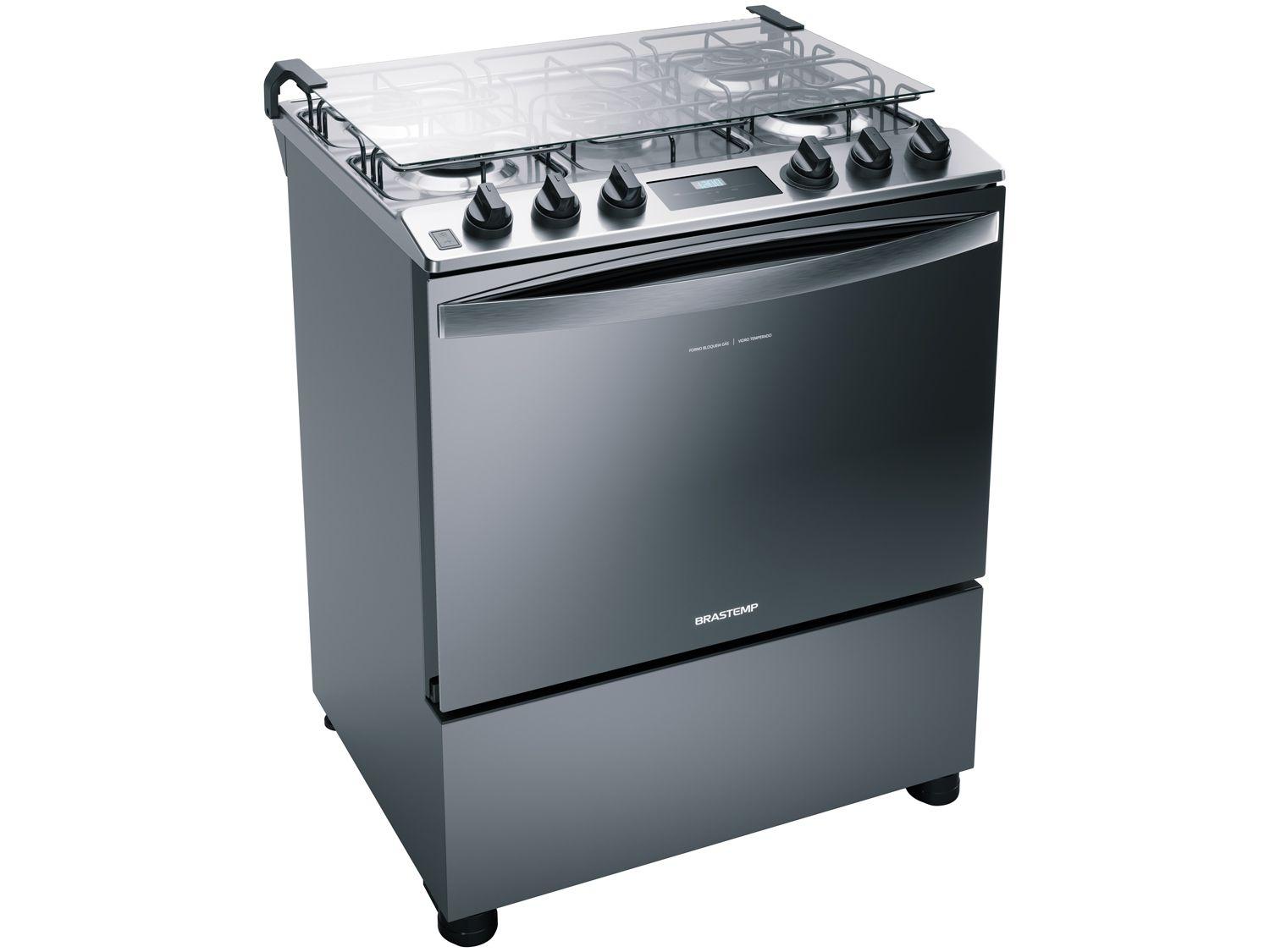 Fogão 5 Bocas Brastemp com Timer - Acendimento Automático BFS5 PCRUNA