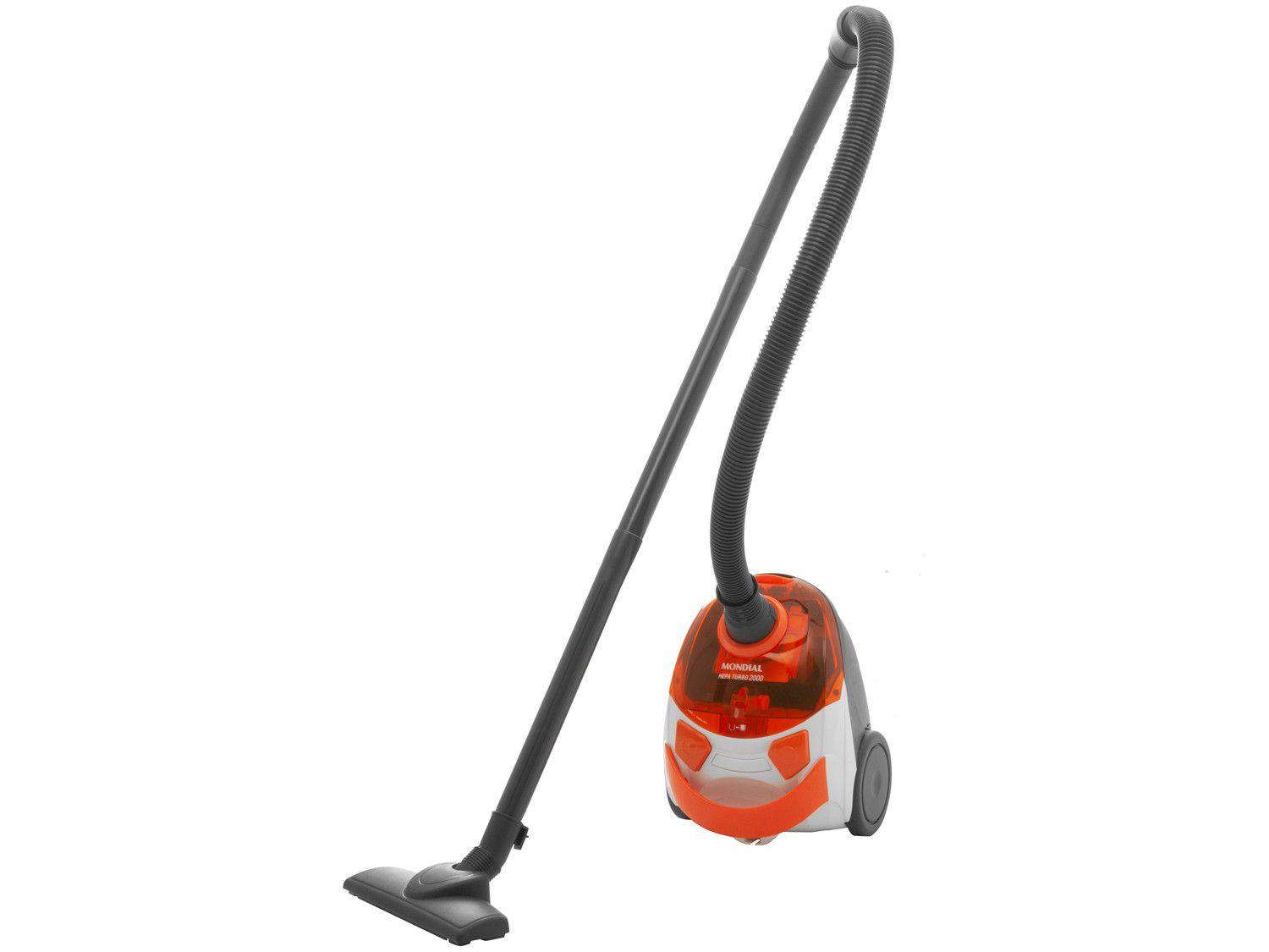 Aspirador de Pó Mondial Filtro HEPA 1500W - Turbo 2000 AP-15 Branco e Laranja