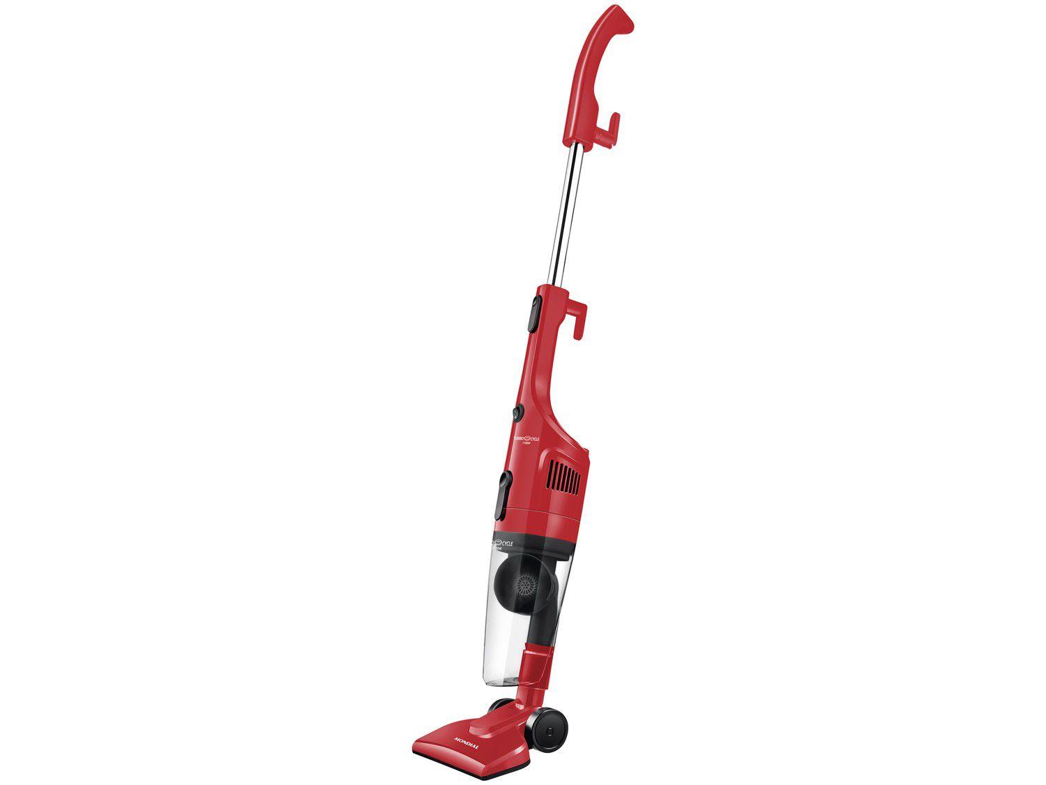 Aspirador de Pó Portátil e Vertical Mondial 1100W - Turbo Cycle AP-36 Vermelho e Preto
