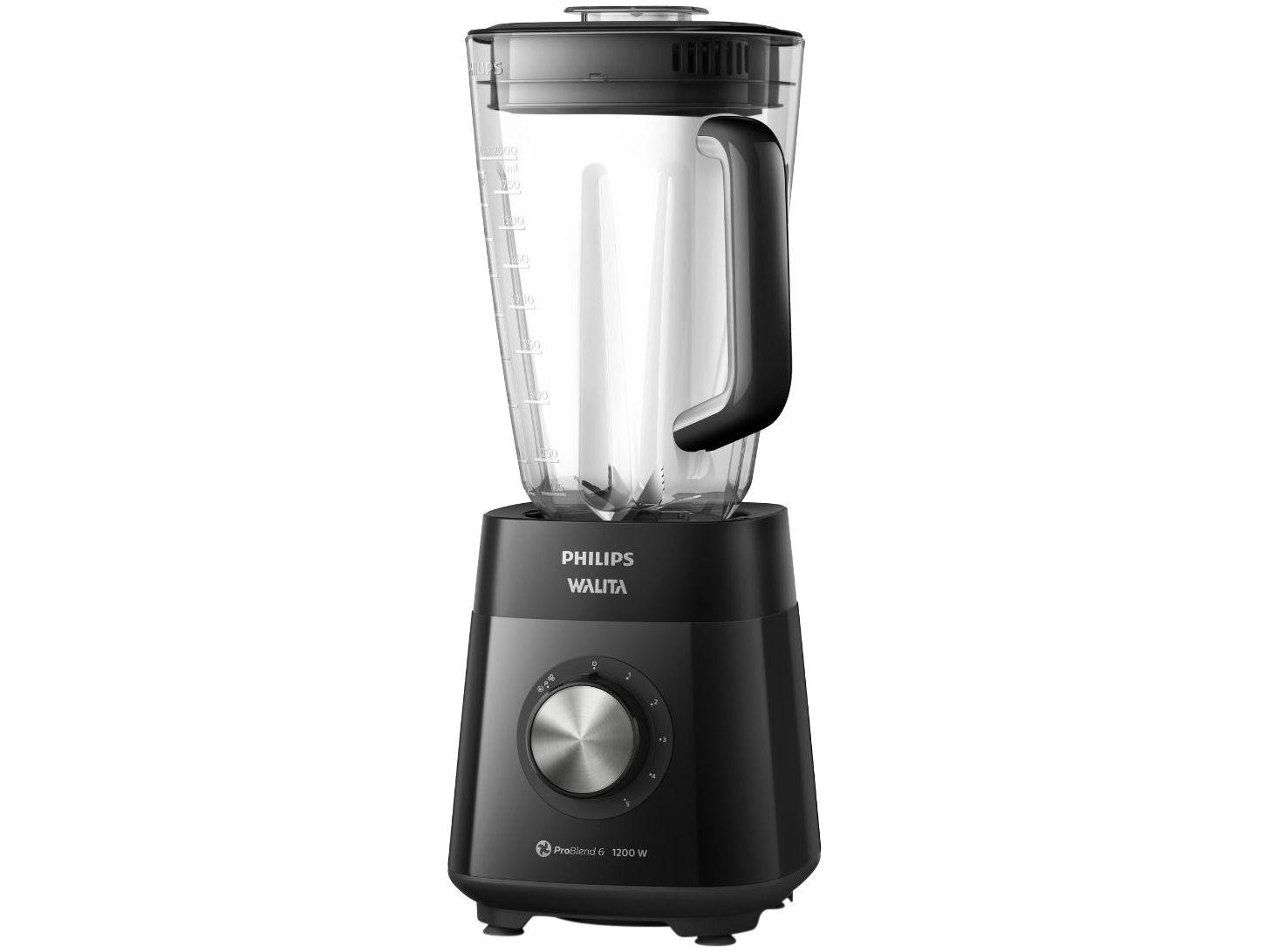 Liquidificador Philips Walita Serie 5000 RI2240/91 - Preto 5 Velocidades + Pulsar 1200W