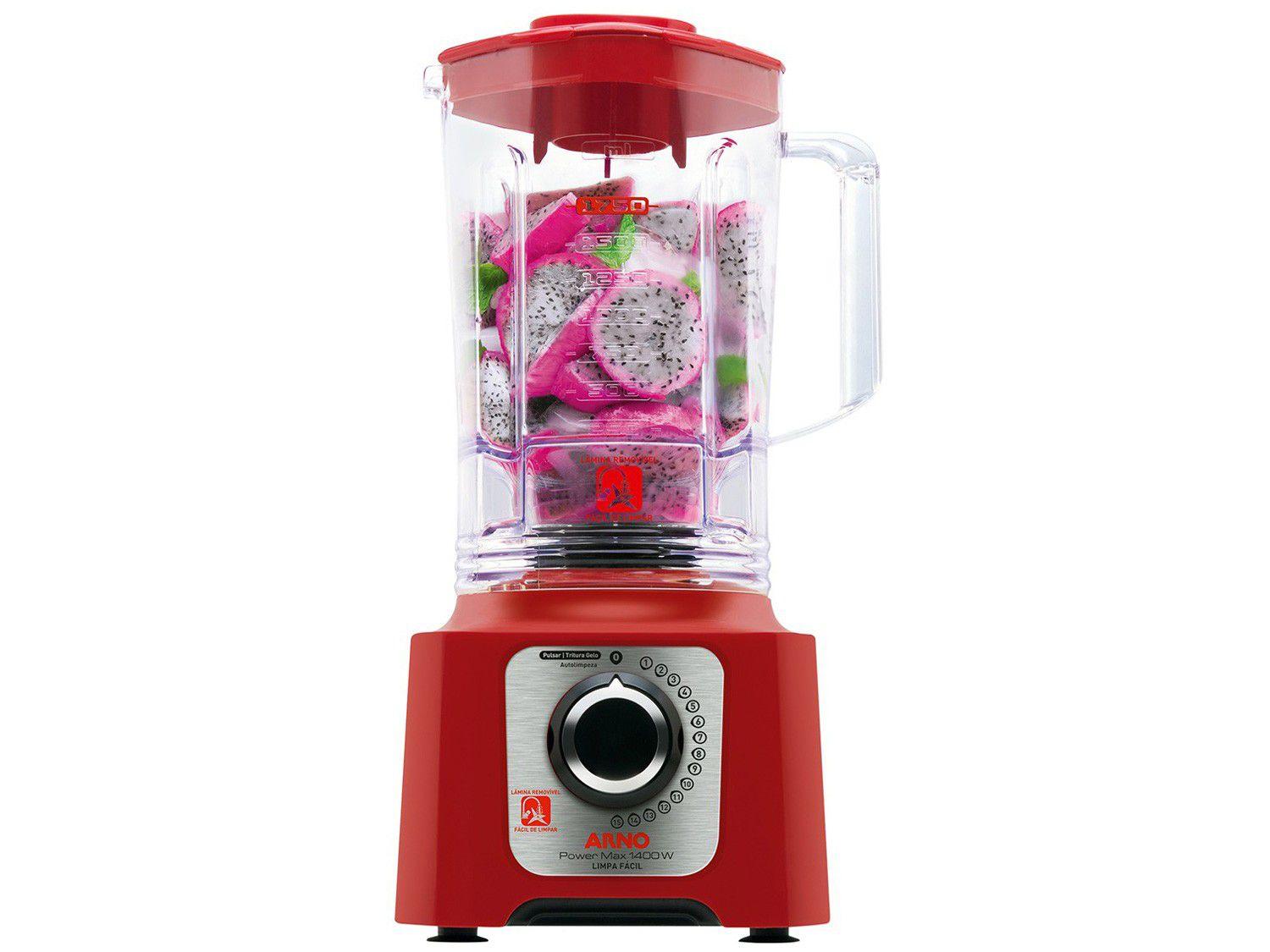 Liquidificador Arno Power Max 1400 LN56 Vermelho - 15 Velocidades 1400W
