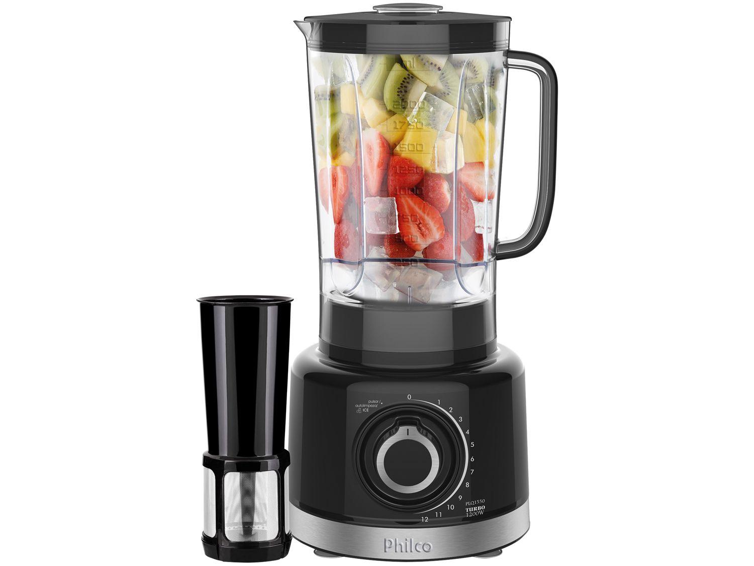 Liquidificador Britânia Turbo PLQ1550P Preto - com Filtro 12 Velocidades + Pulsar 1200W