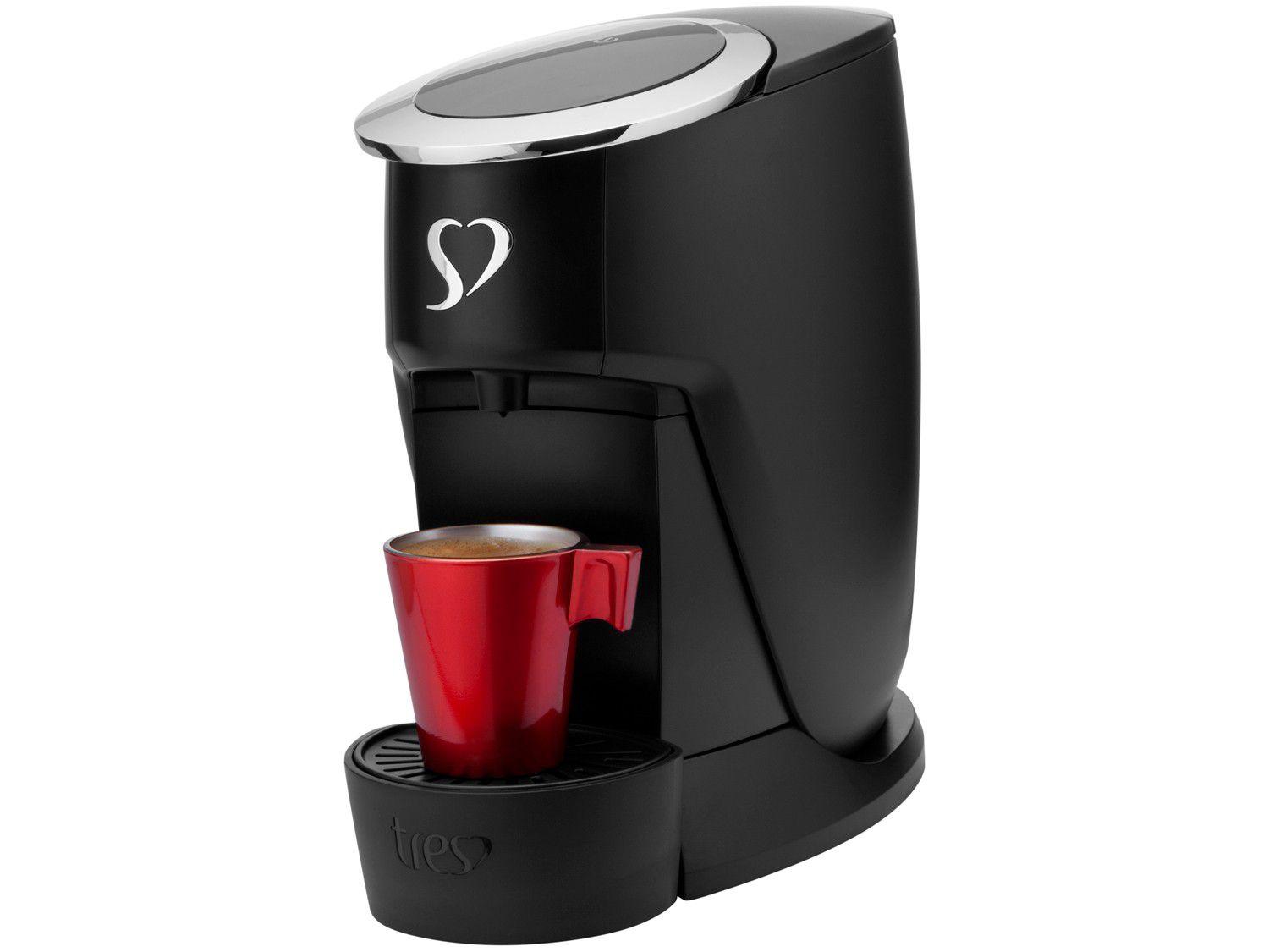 Cafeteira Espresso TRES Touch Preta 3 Corações
