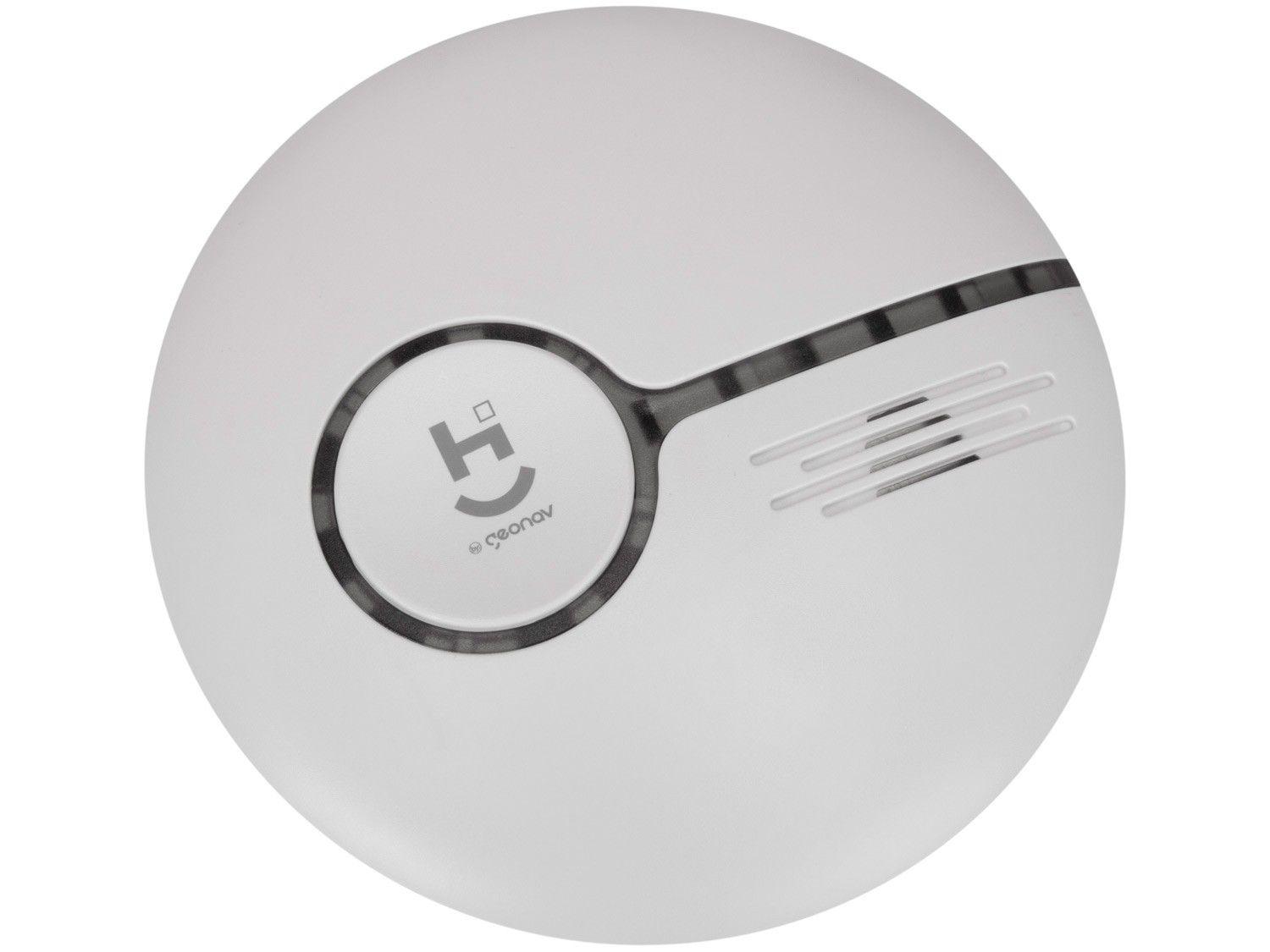 Sensor de Fumaça Inteligente de Teto - Cobertura 360º Até 30m Geonav Home Intelligence