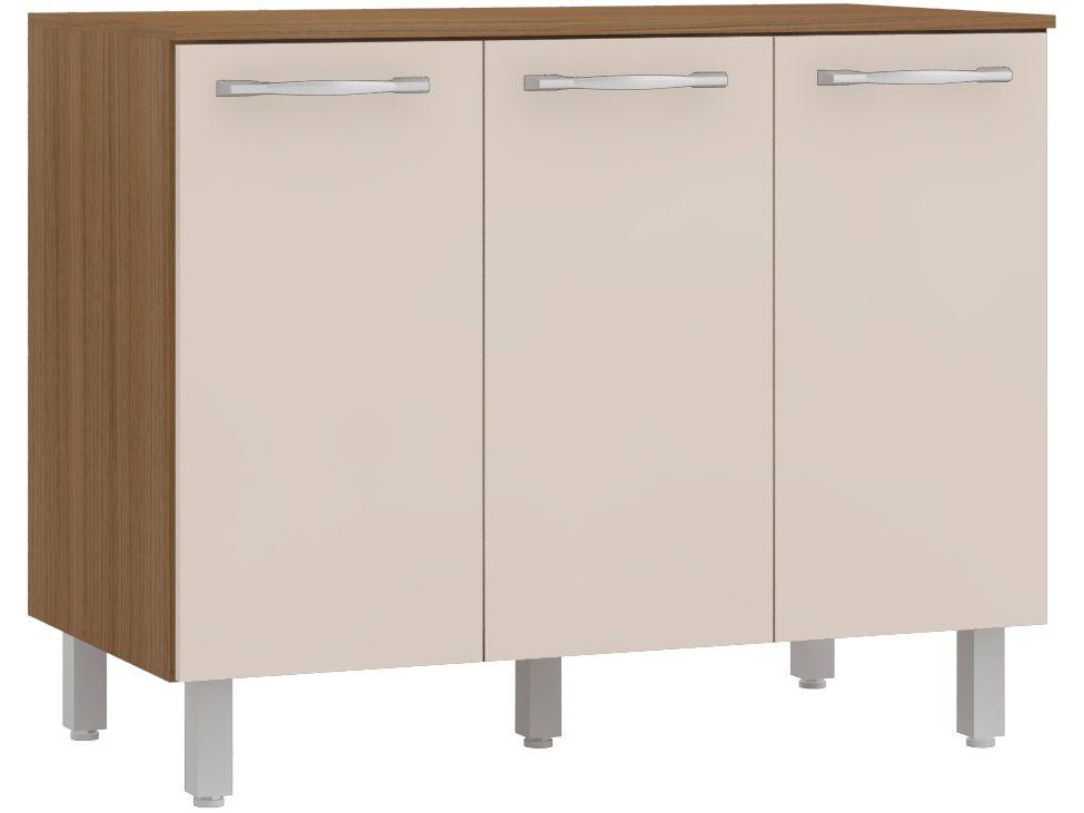 Balcão de Cozinha com Tampo Poliman 3 Portas Mel - K35410