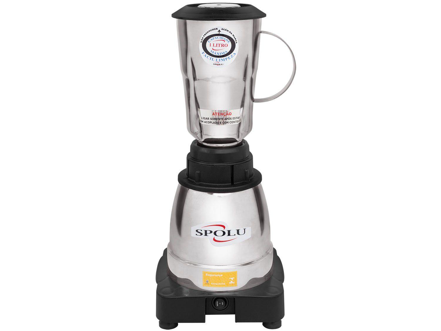 Liquidificador Industrial 1L Inox Spolu - Gourmet Luxo 800W