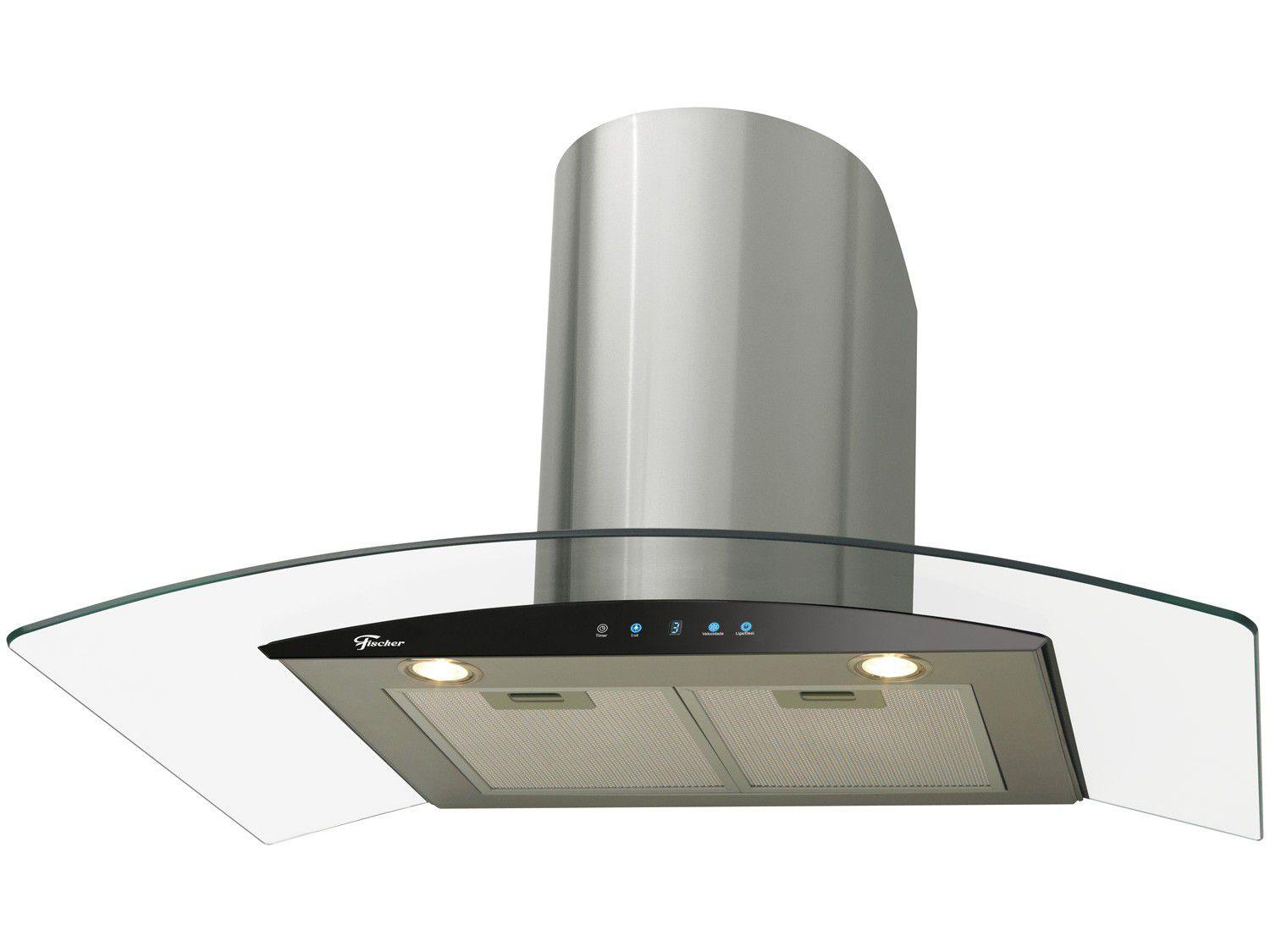 Coifa de Parede Fischer 90cm Inox 6 Bocas - 3 Velocidades Talent Touch