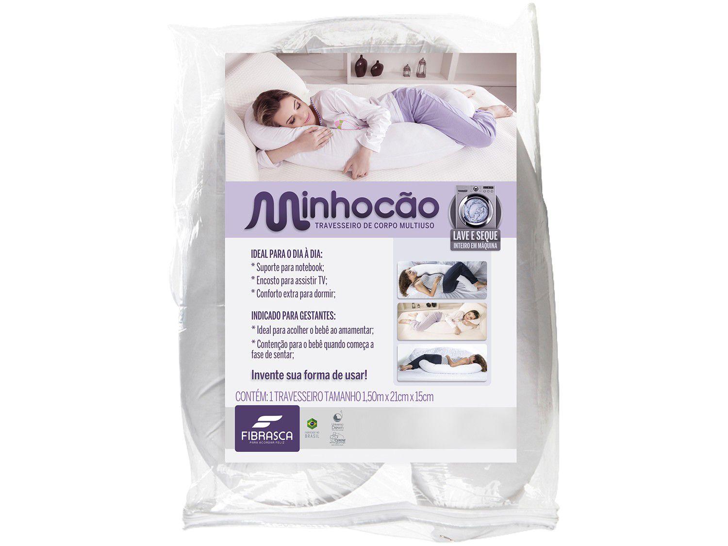 Travesseiro de Corpo Minhocão - Fibrasca Fibra Siliconizada