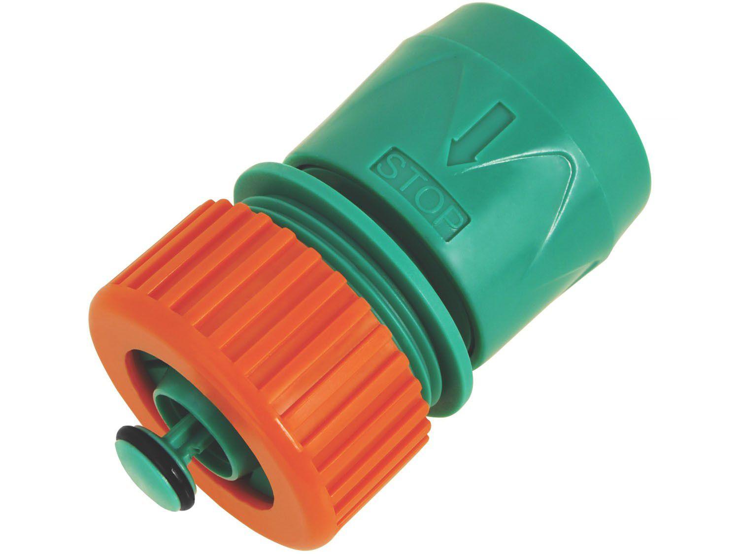 Engate Rápido com Aquastop para Mangueira - 5/8 e 3/4 Polegadas - Tramontina