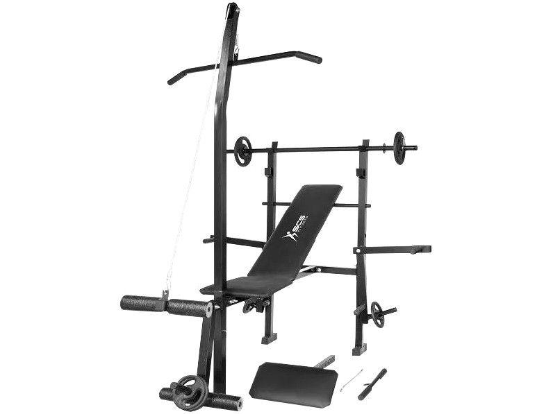 Aparelho de Musculação StarGym S600 - com 4 Anilhas de 2kg e 2 Anilhas de 1 kg 1 Barra