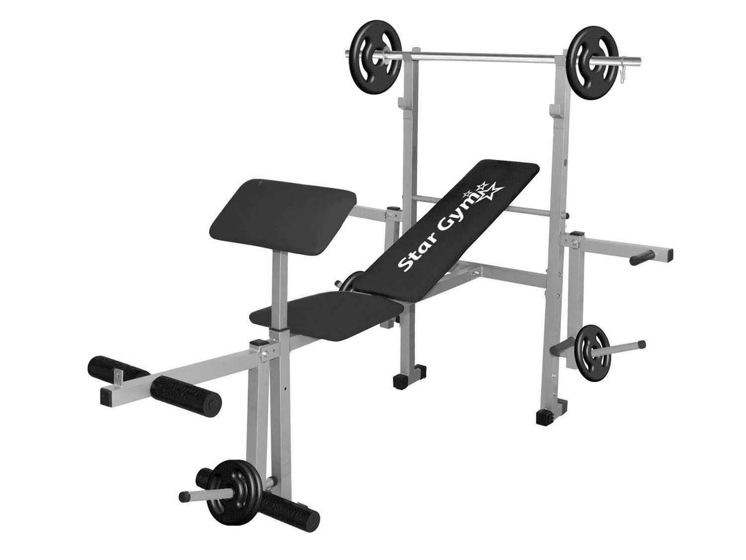 Estação/Aparelho de Musculação StarGym S500 - 2 Anilhas 5kg 2 Anilhas 2kg 2 Anilhas 1kg
