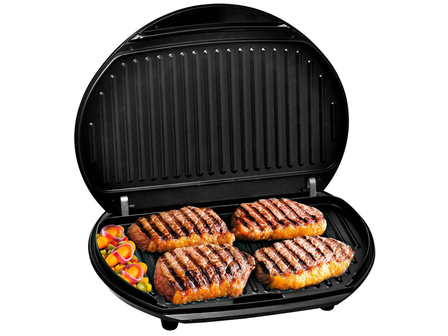 Grill Philco Large Inox Retangular 1200W - Antiaderente com Coletor de Gordura