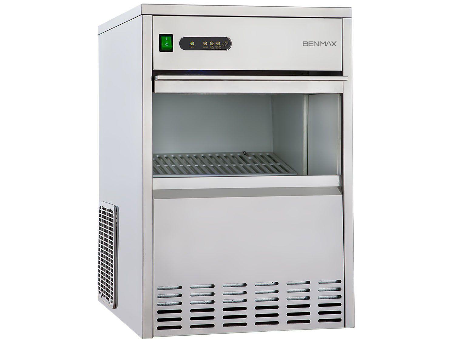 Máquina de Gelo BenMax Super Ice Produção até 50kg - Armazenamento até 7kg Inox