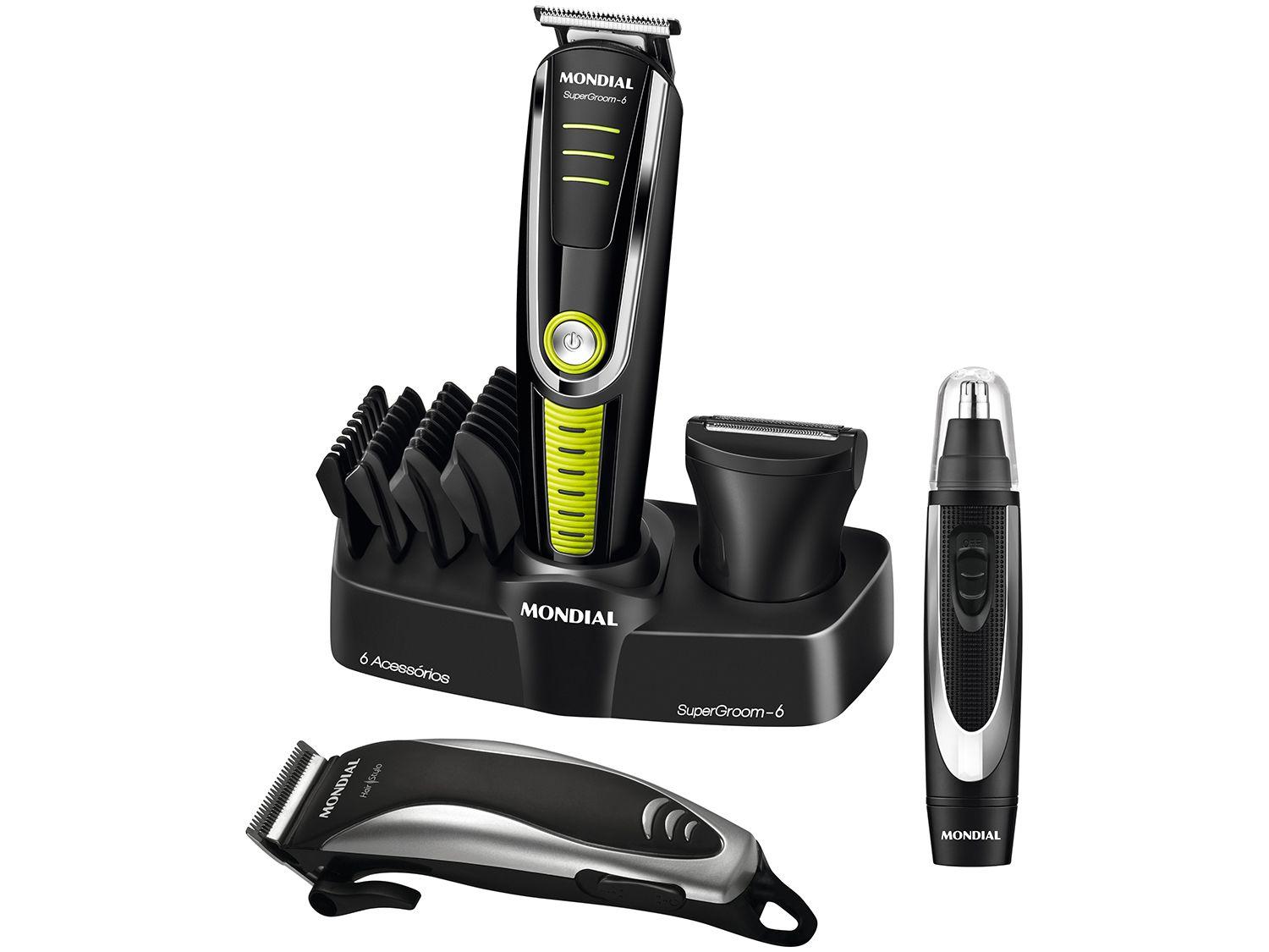 Kit Aparador de Pelos Barba e Cabelo Mondial - KT-87