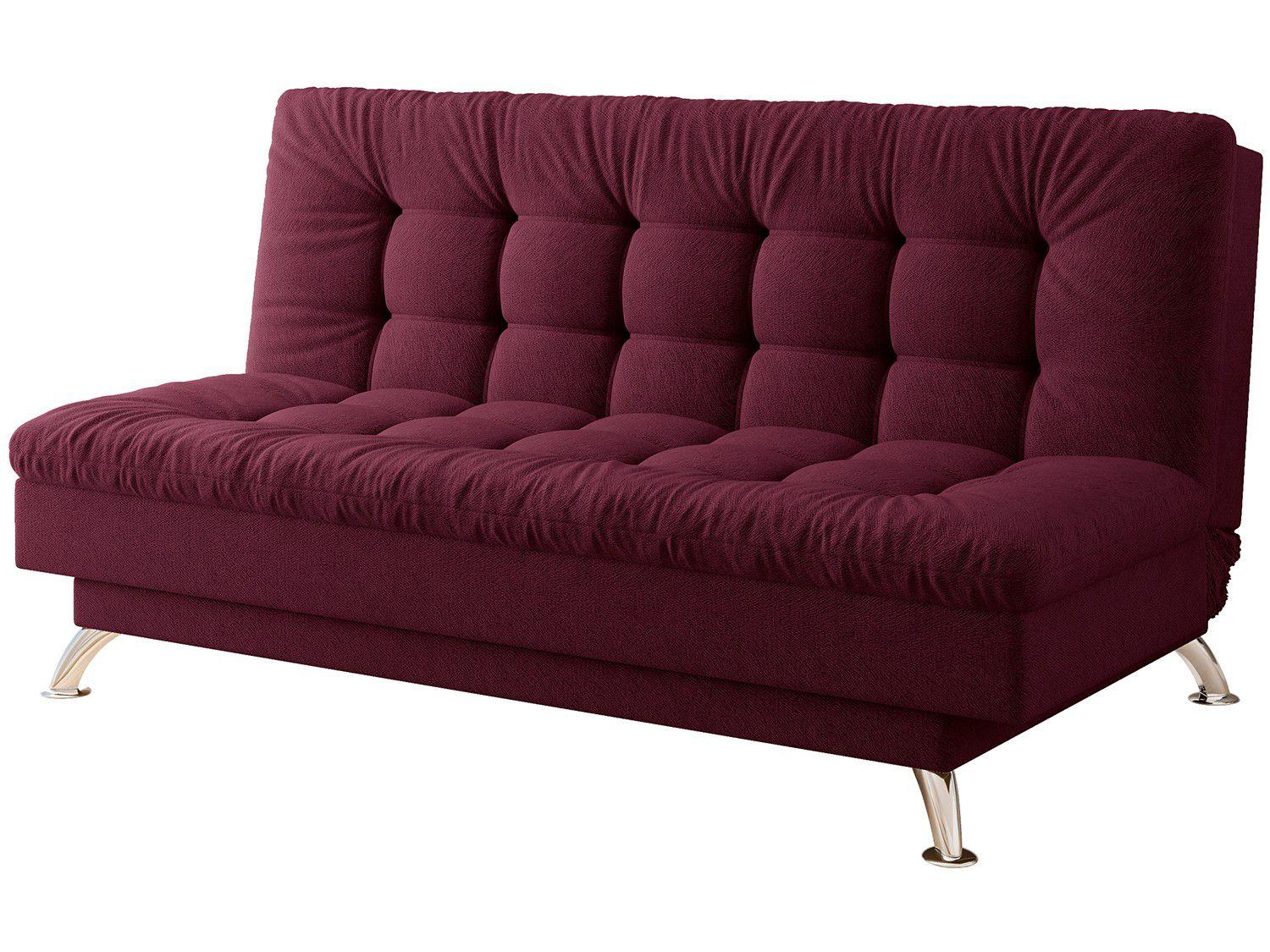 Sofá-cama Casal 3 Lugares Reclinável Suede - Linoforte Lux