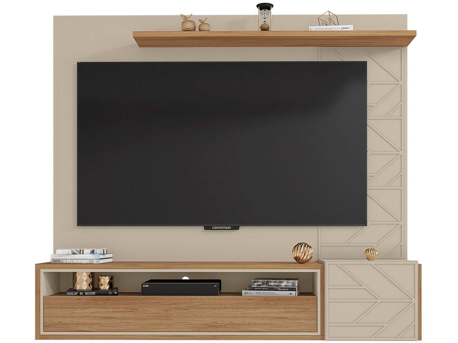 Painel para TV até 65" 1 Prateleira Caemmun Prisma