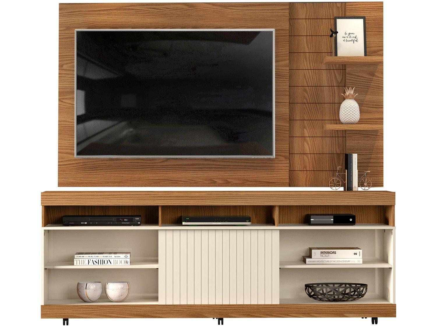 Rack com Painel para TV até 47" 1 Porta - DJ Móveis Dili 180 + Dante
