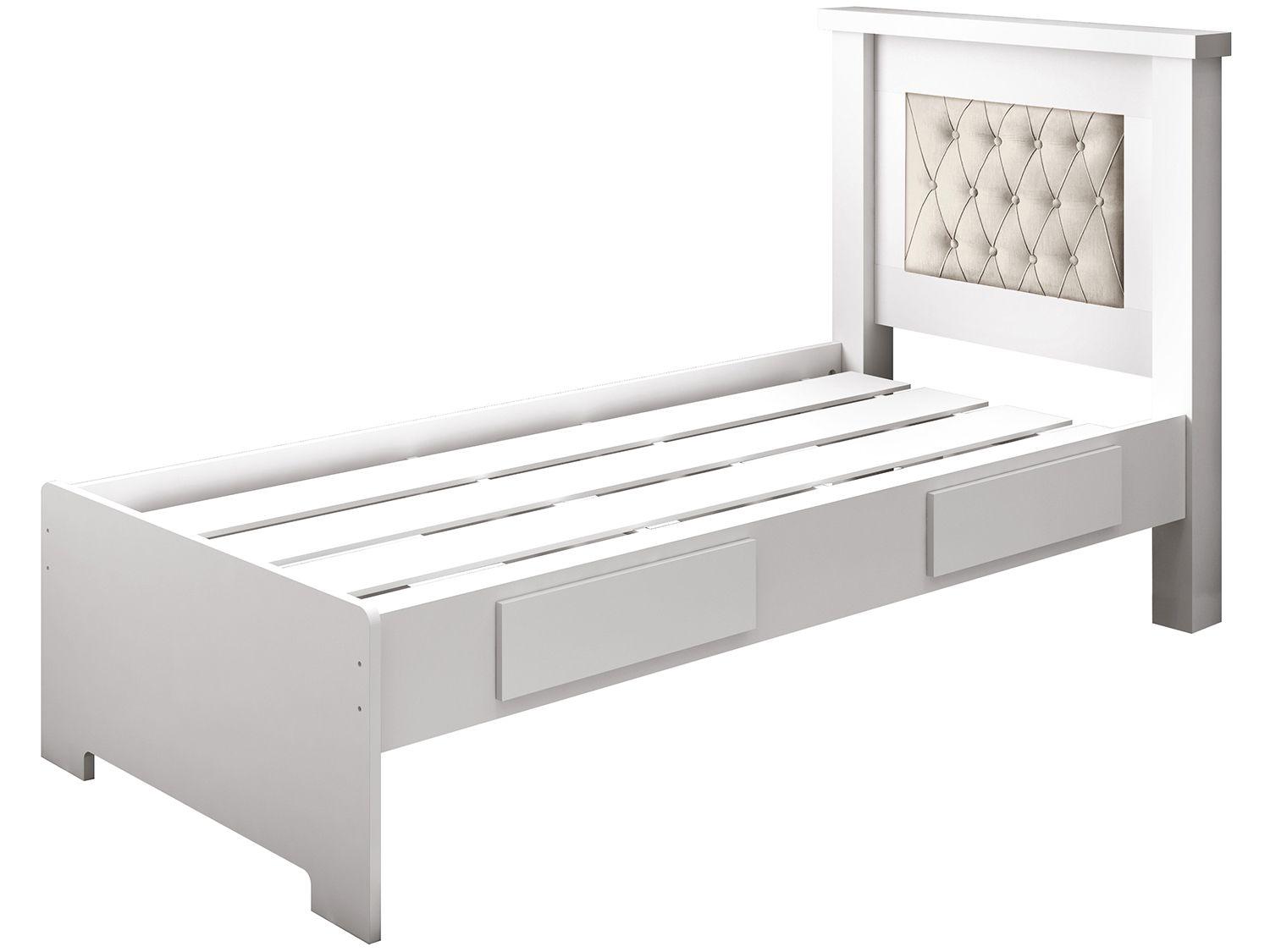 Cama Solteiro 2 Gavetas Fênix - Mega