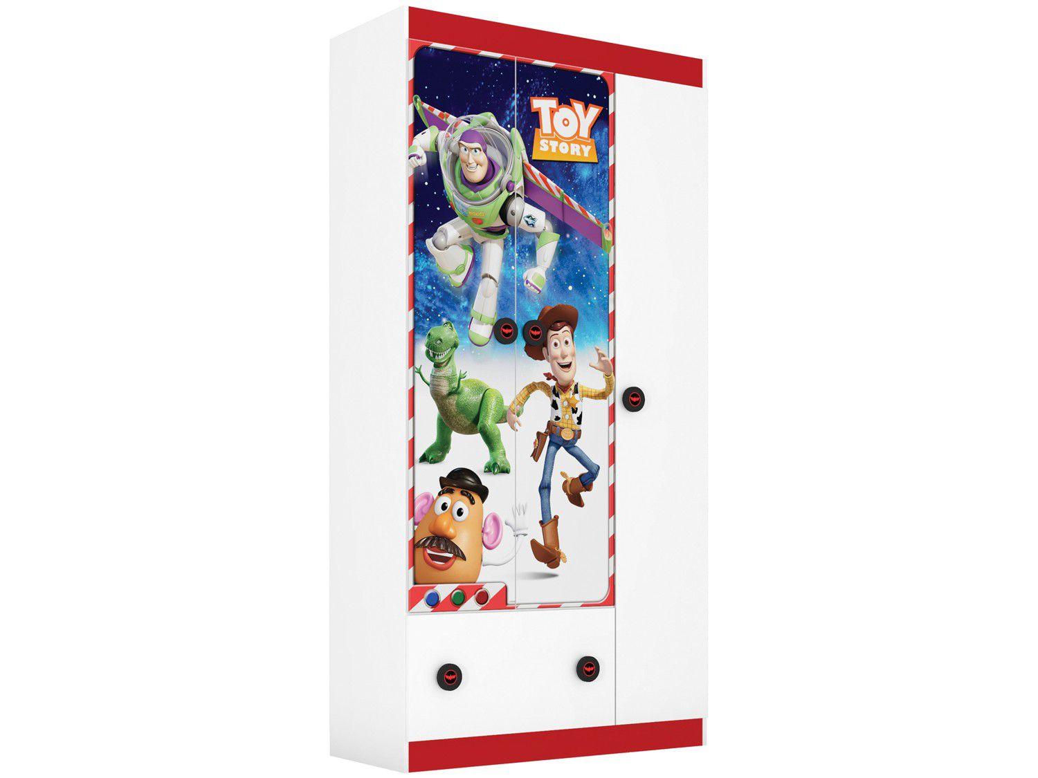 Guarda-roupa Infantil 3 Portas 1 Gaveta Pura Magia - Toy Story 19652