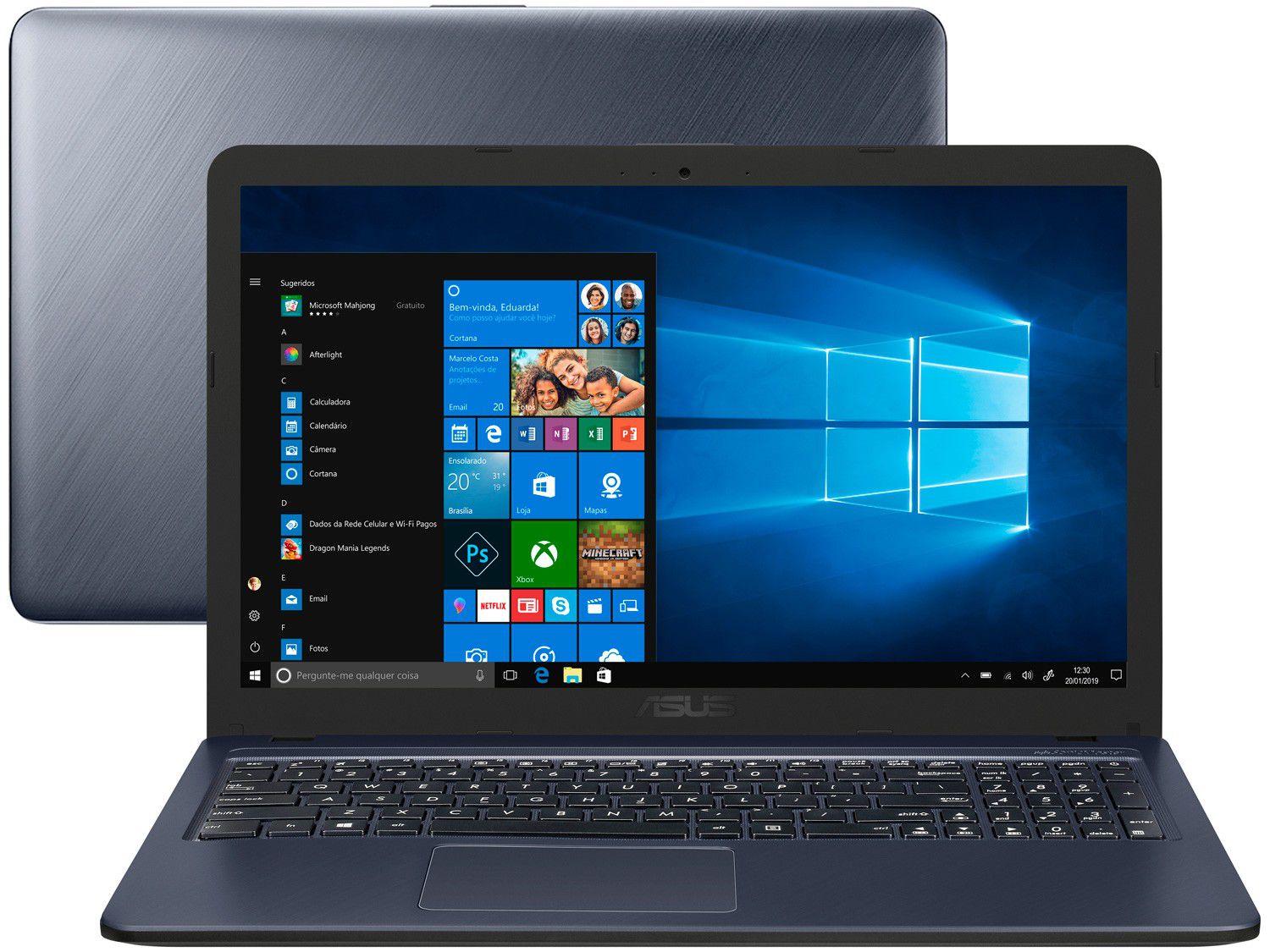 Notebook Asus VivoBook X543UA-GQ3430T - Intel Core i3 4GB 256GB SSD 15,6" LED Windows