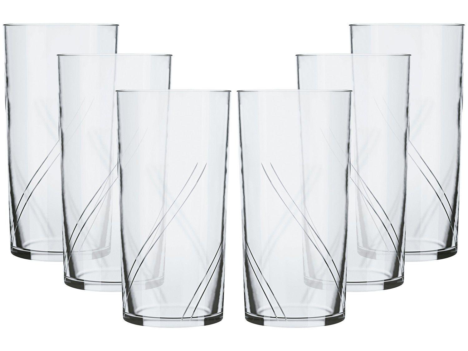 Jogo de Copos de Vidro 300ml 6 Peças Nadir - Brisa