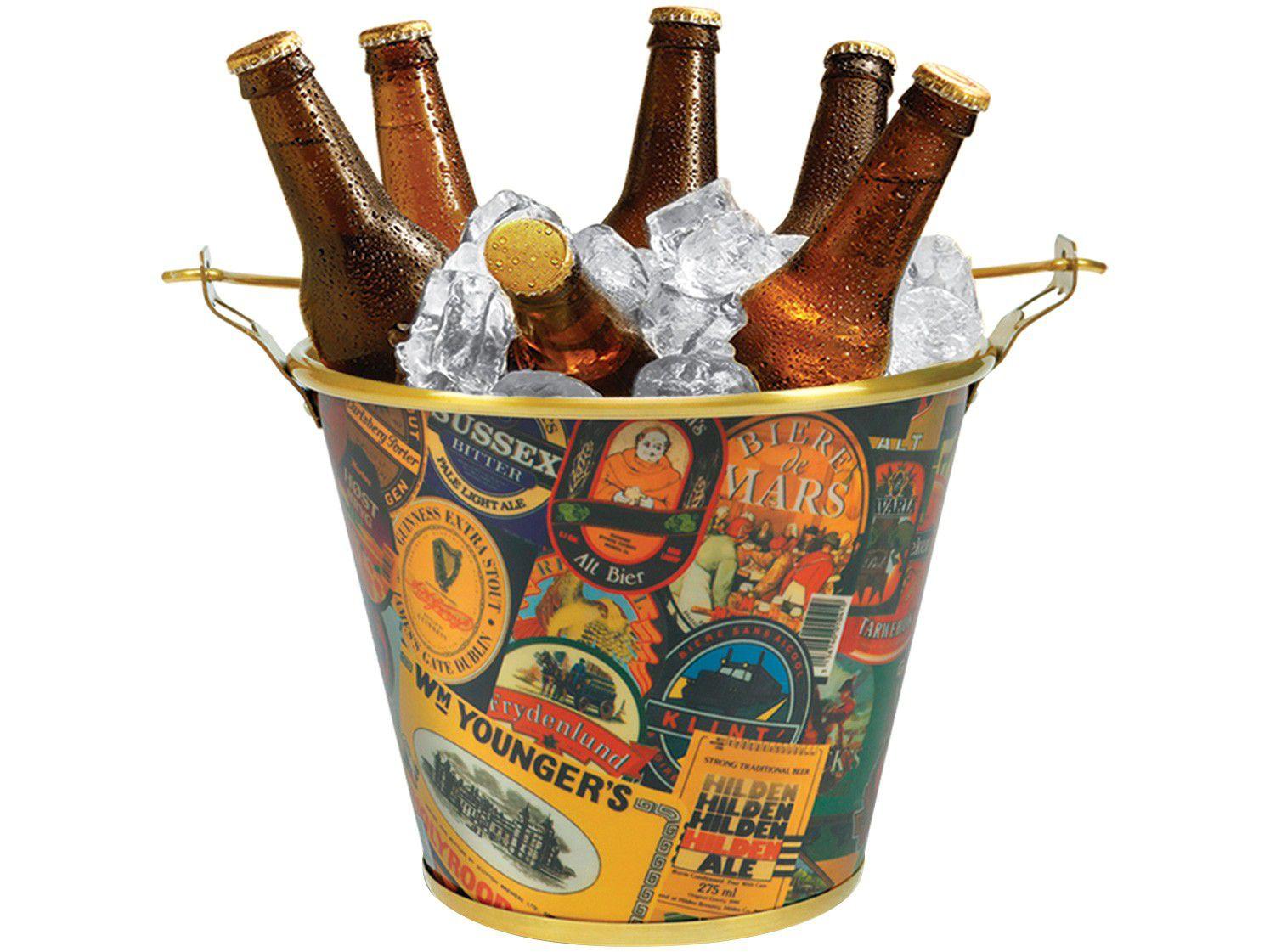 Balde de Gelo Alumínio para Cerveja 5L - Alumiart Falcão Mix de Rótulos