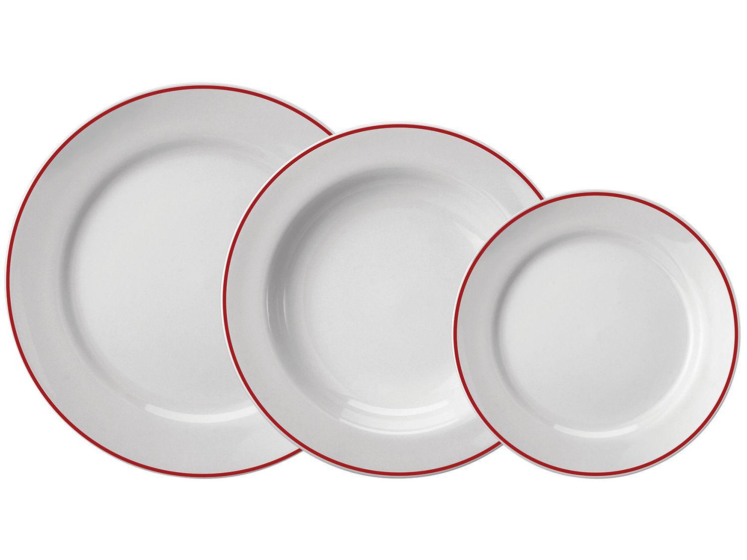 Aparelho de Jantar 18 Peças Schmidt Redondo - Porcelana Filete 57890200070038102359