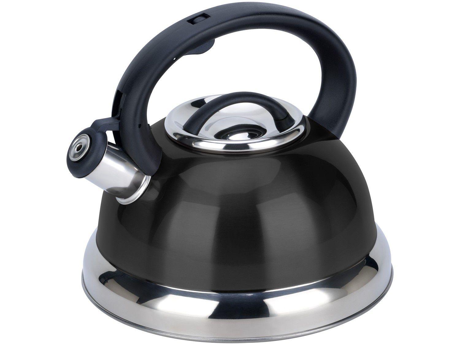 Chaleira Brinox Inox com Apito Preto 2,5L Roma