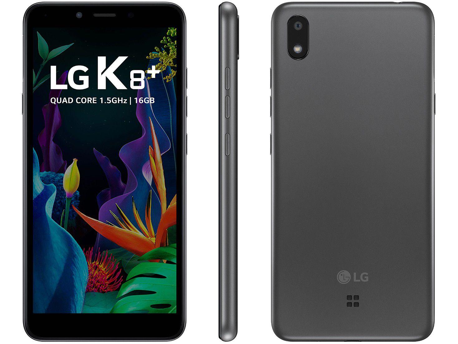 Smartphone LG K8 Plus 16GB Platinum 4G Quad-Core - 1GB RAM 5,45&quot; Câm. 8MP + Câm. Selfie 5MP