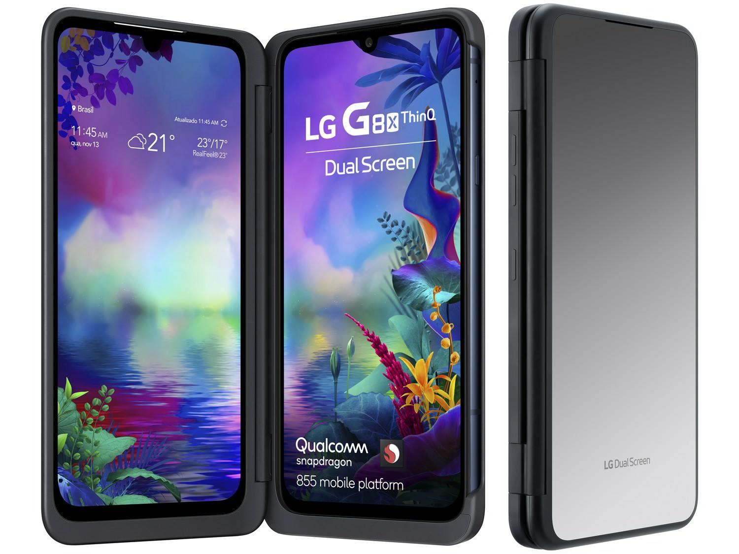 Smartphone LG G8X 128GB Preto 4G Octa-Core - 6GB RAM Tela 6,4" Câm. Dupla + Selfie 32MP