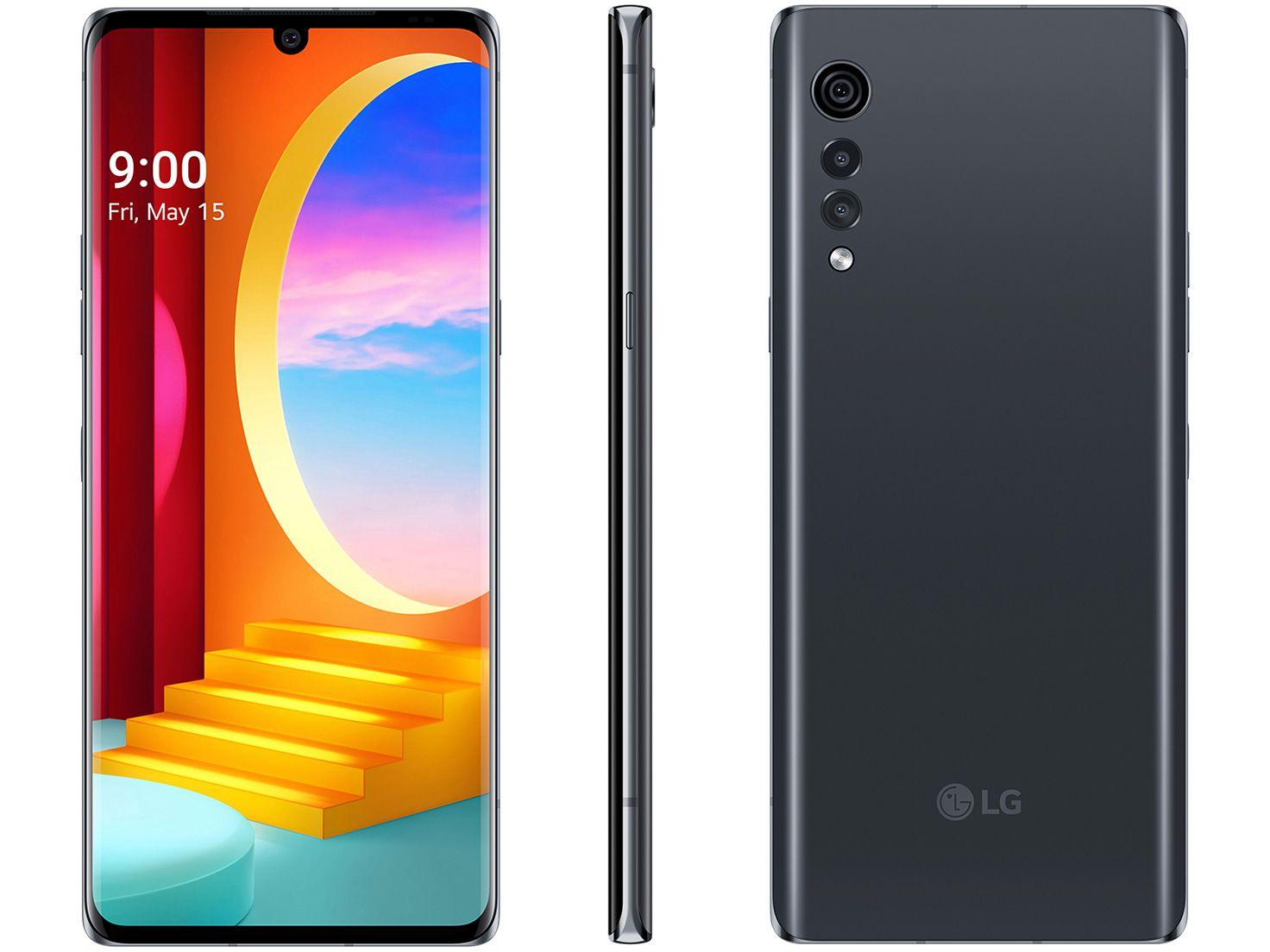 Smartphone LG Velvet 128GB Aurora Gray Octa-Core - 6GB RAM Tela 6,8" Câm. Tripla + Selfie 16MP