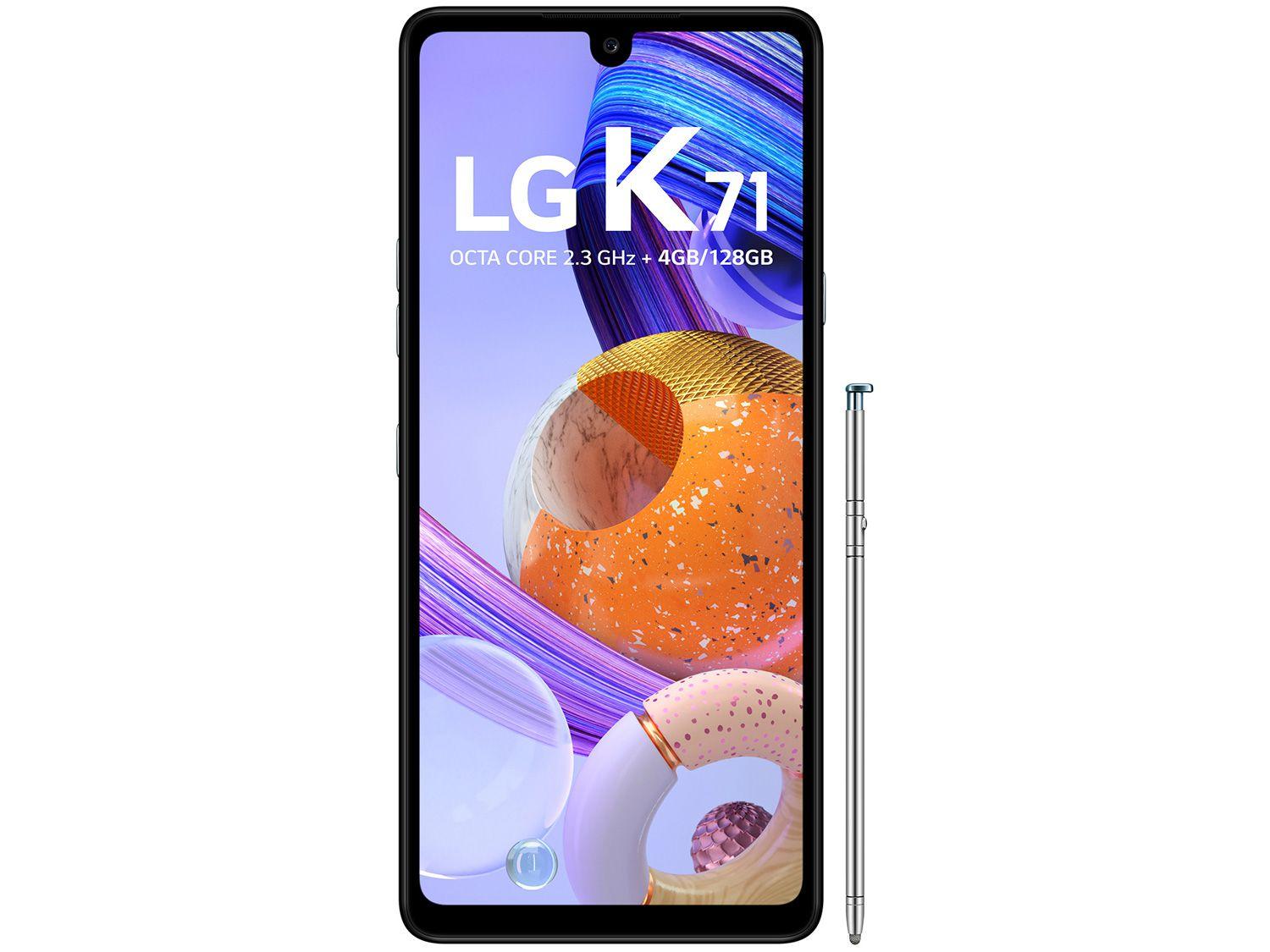 Smartphone LG K71 128GB White 4G Octa-Core - 4GB RAM 6,8" Câm. Tripla + Selfie 32MP Dual C