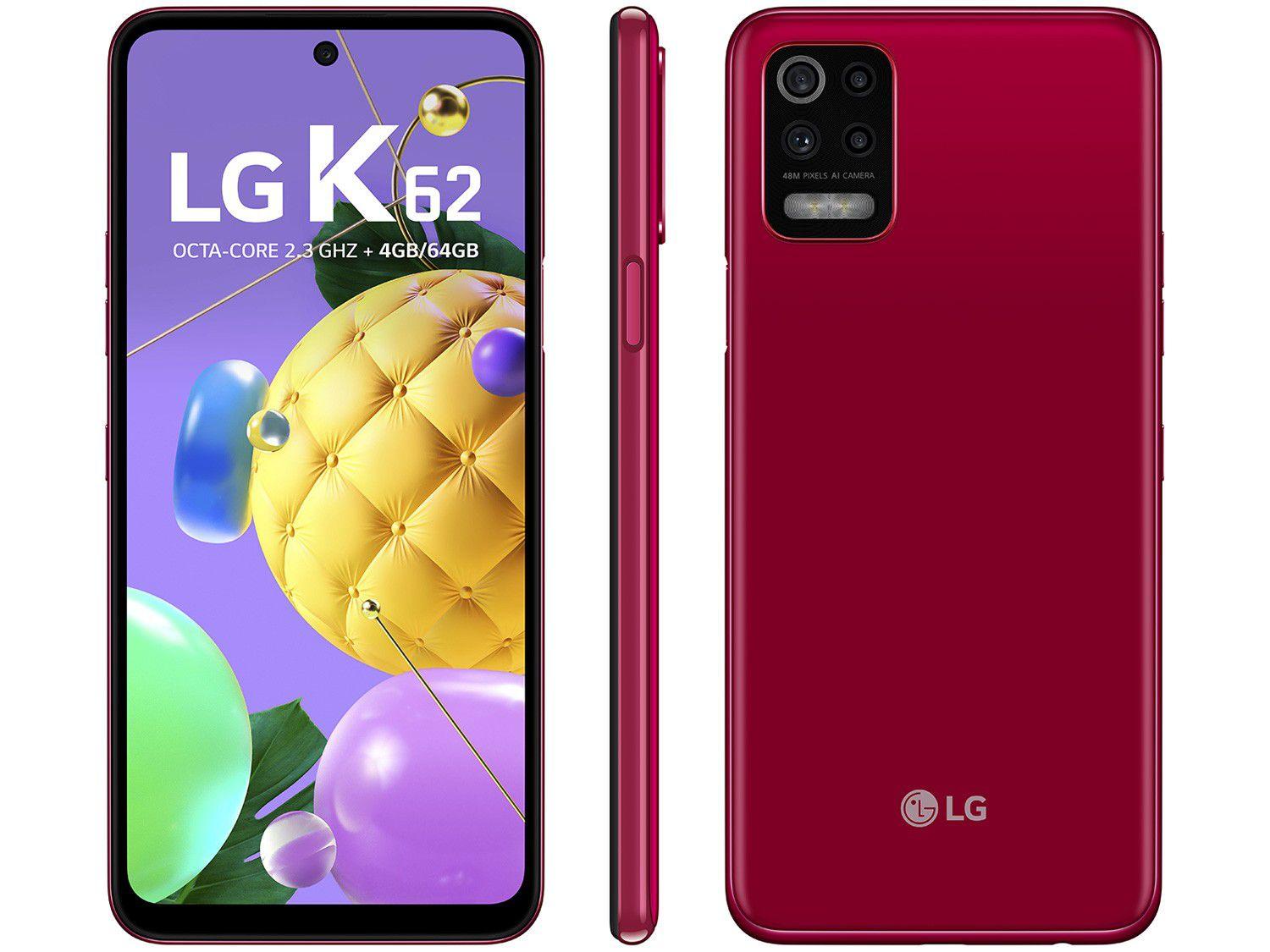 Smartphone LG K62 64GB Vermelho 4G Octa-Core - 4GB RAM Tela 6,59&quot; Câm. Quádrupla + Selfie 13
