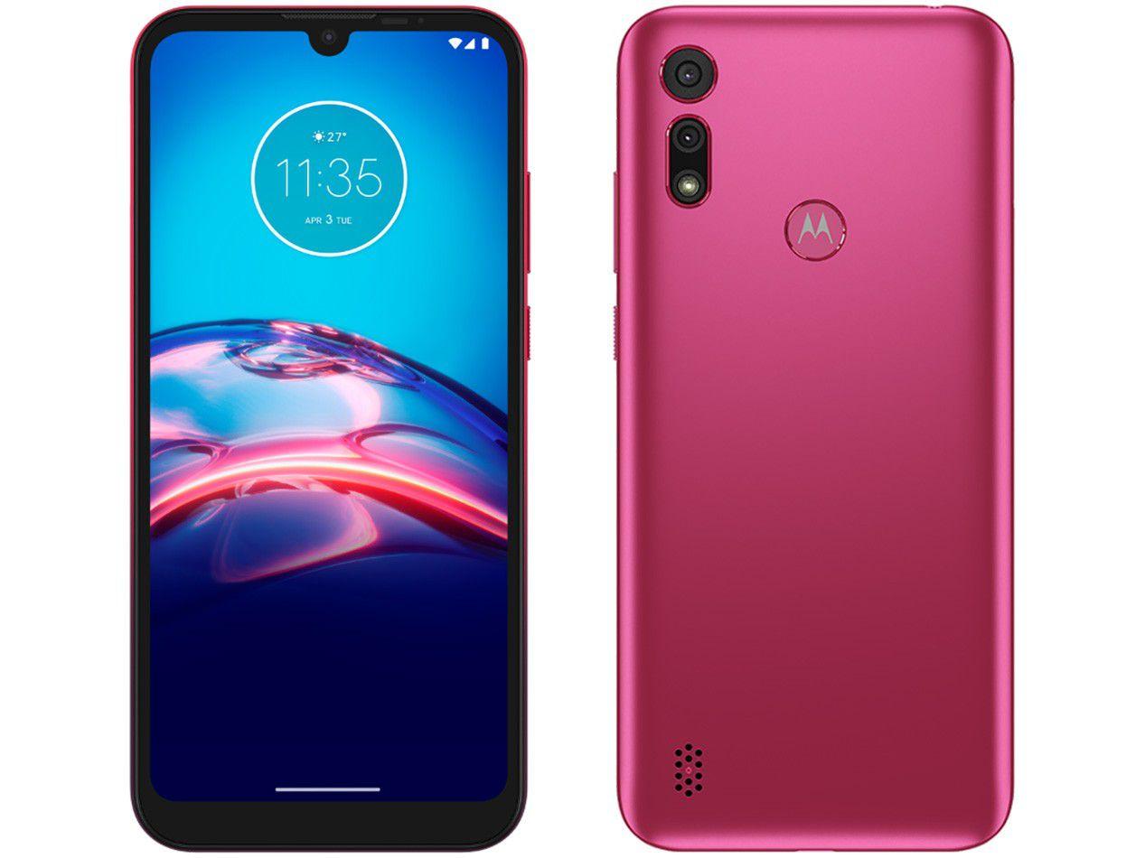 Smartphone Motorola Moto E6i 32GB Pink - 4G 2GB RAM Tela 6,1&quot; Câm. Dupla + Selfie 5MP