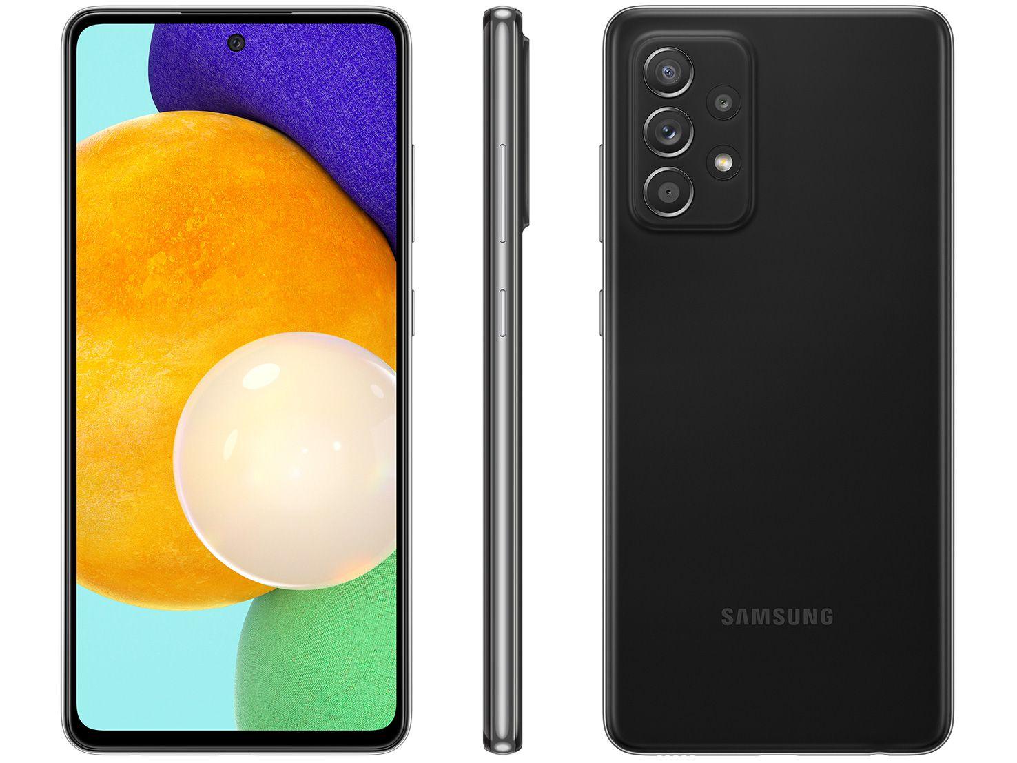 Smartphone Samsung Galaxy A52 128GB Preto 4G - 6GB RAM Tela 6,5" Câm. Quádrupla + Selfie 32MP