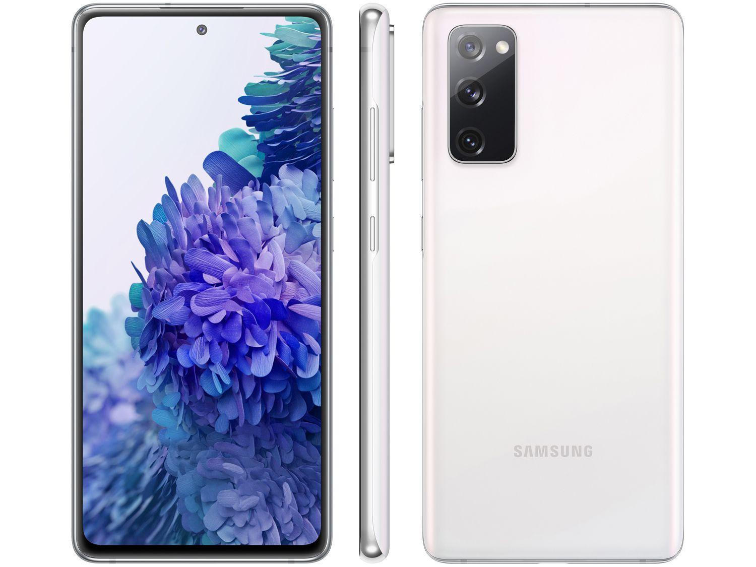 Smartphone Samsung Galaxy S20 FE 256GB Cloud White - 4G 8GB RAM Tela 6,5" Câm. Tripla + Selfie 32M