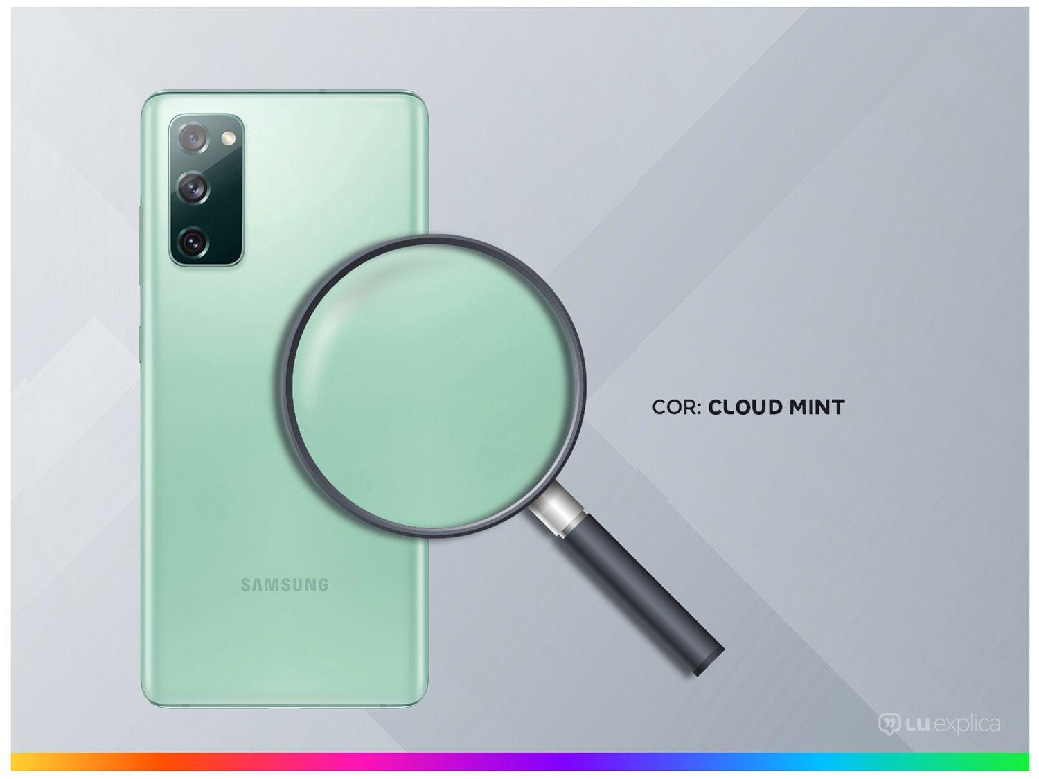 Smartphone Samsung Galaxy S20 FE 128GB Cloud Mint - 4G 6GB RAM Tela 6,5&quot; Câm. Tripla + Selfie 32M