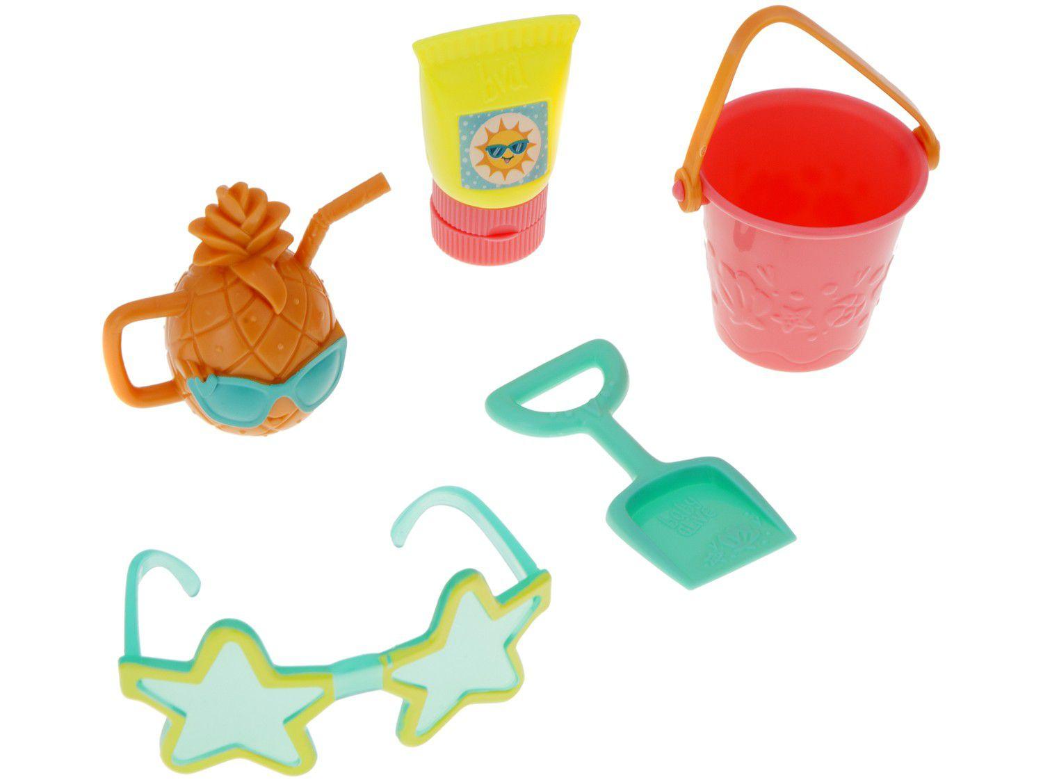Boneca Baby Alive Bebe Sol E Areia Com Acessorios Hasbro
