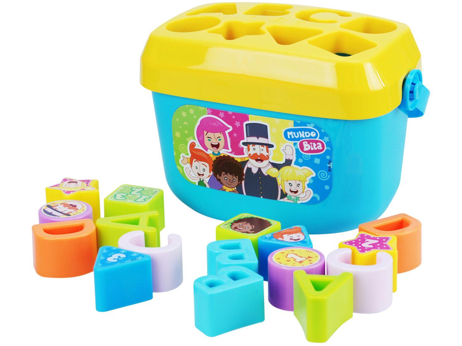 Brinquedo de Encaixar Mundo de Bita - Baldinho de Formas Yes Toys 18 Peças