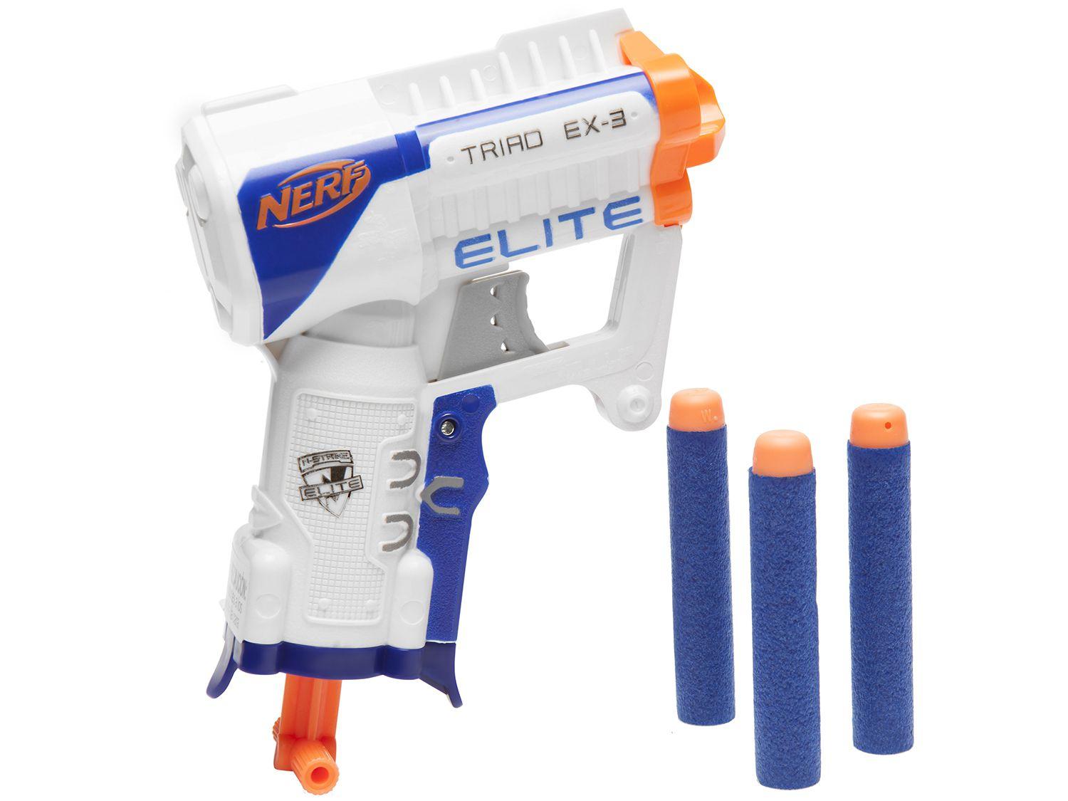 Lançador de Dardos Nerf Elite Triad EX-3 - Hasbro 4 Peças