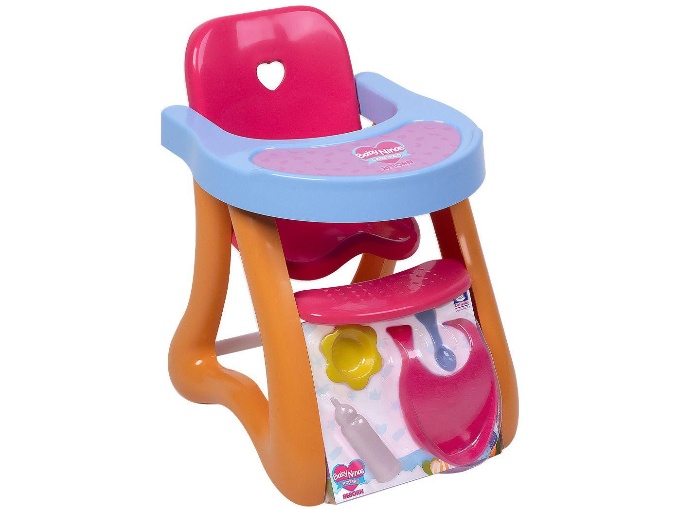 Cadeira de Papinha para Boneca Cotiplás - Coleção Ninos Reborn Papinha Baby Ninos