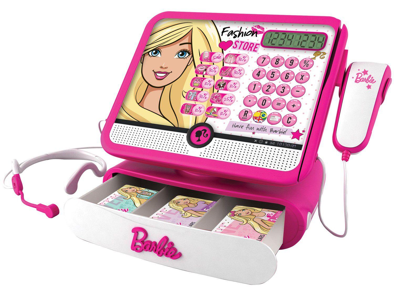 Caixa Registradora Infantil Barbie Luxo Fun - 50 Peças