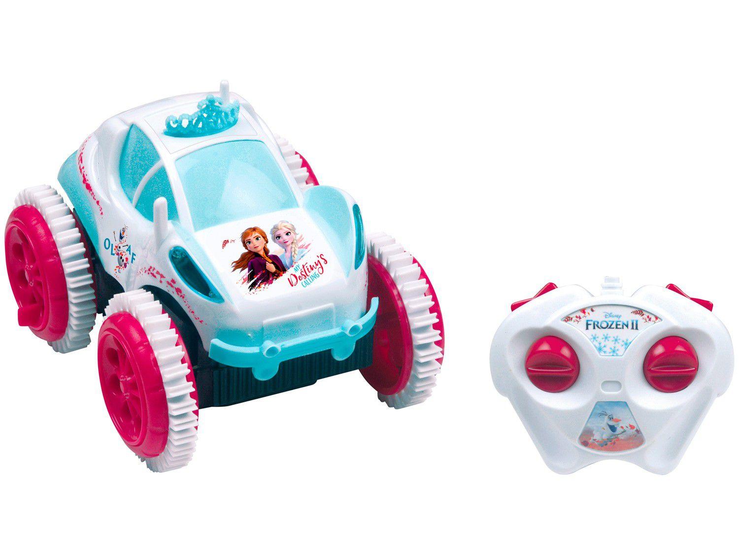 Carrinho de Controle Remoto Frozen Giro Gelado - Candide 3 Funções Alcance até 20 metros